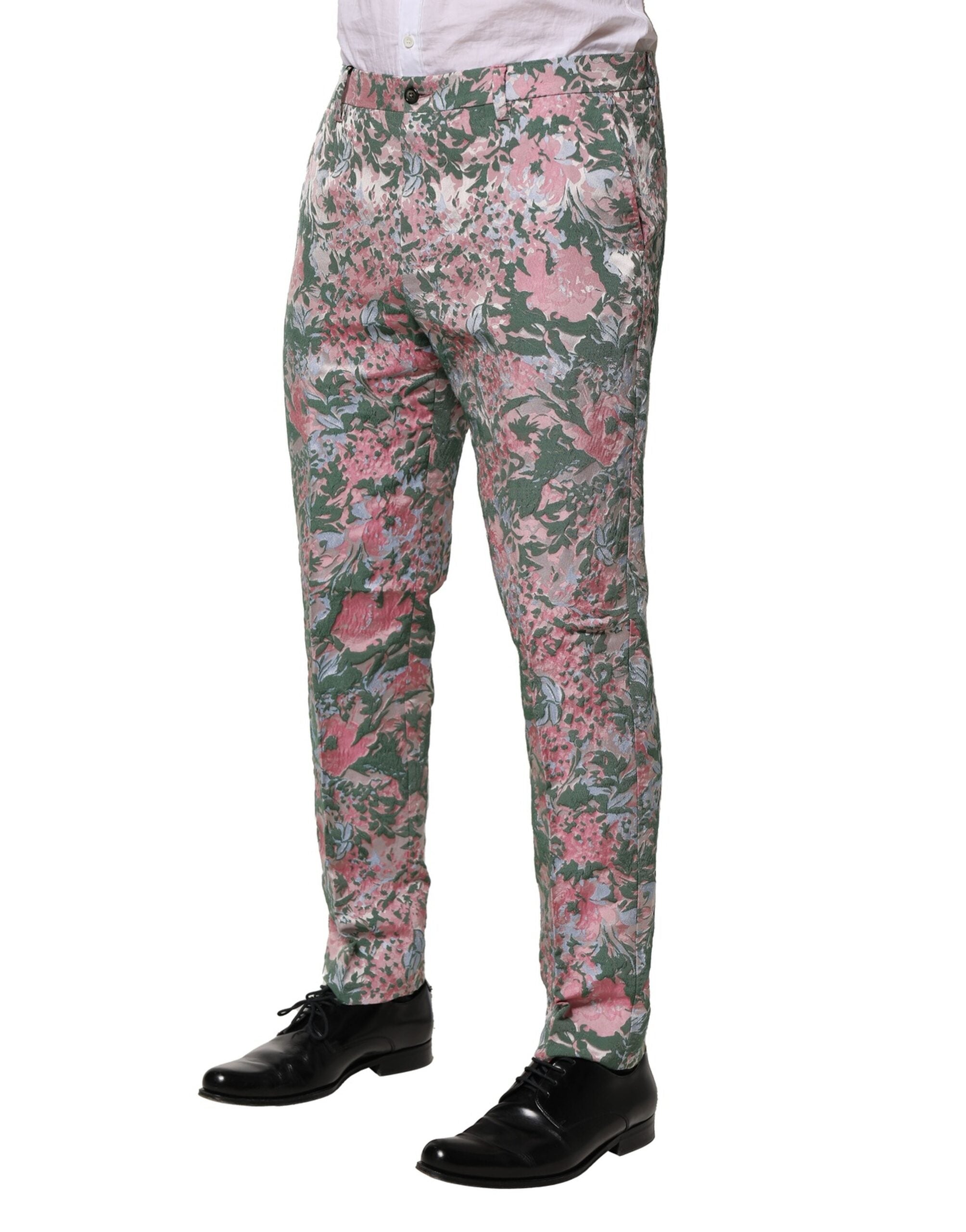 Dolce & Gabbana Multicolor Floral Jacquard Pants Dolce & Gabbana