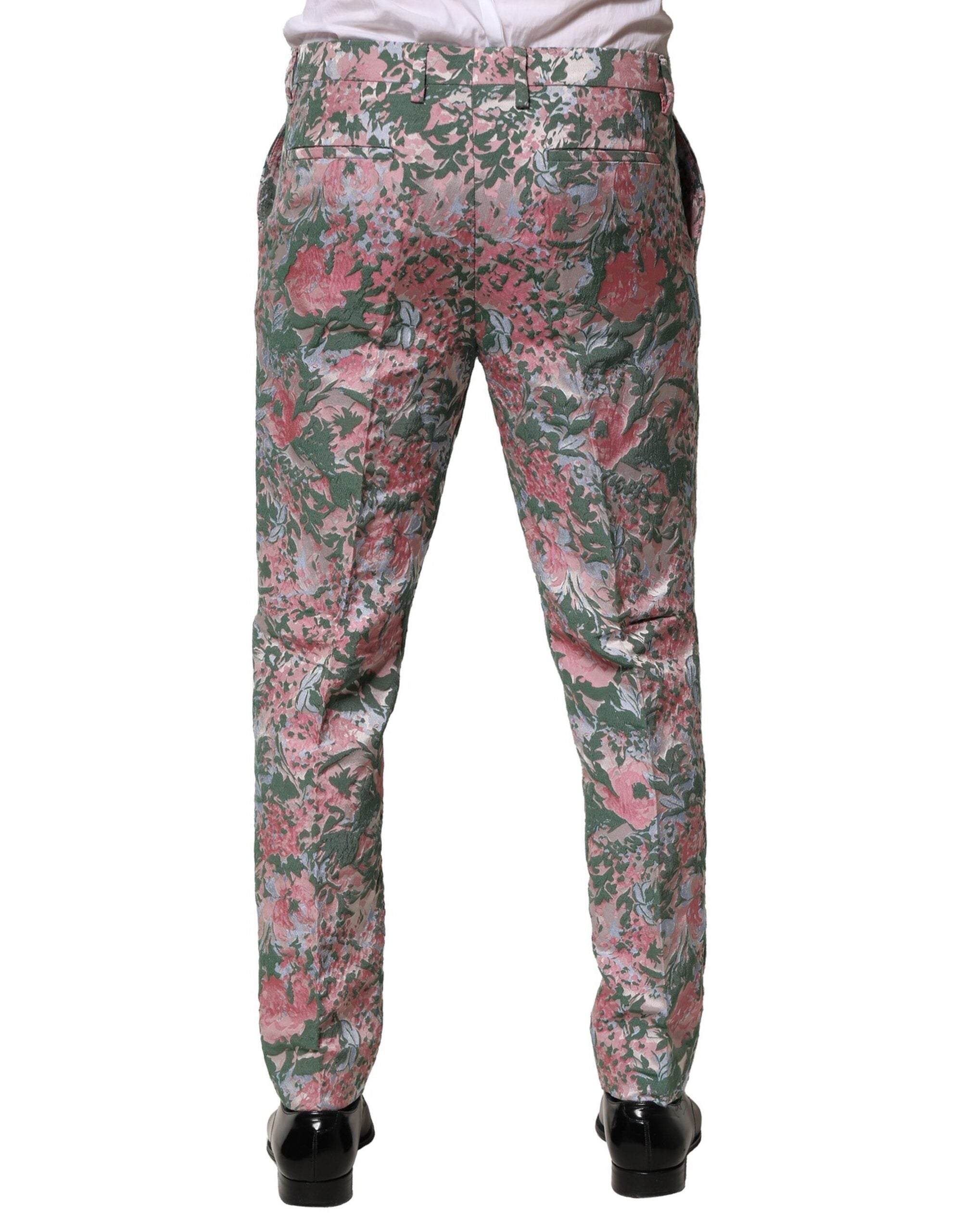 Dolce & Gabbana Multicolor Floral Jacquard Pants Dolce & Gabbana
