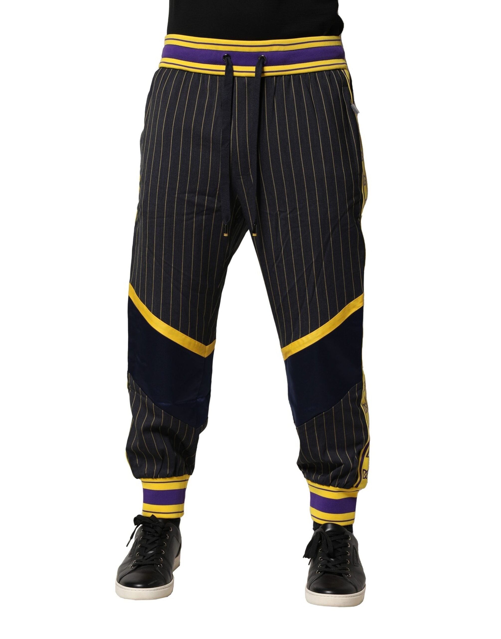 Dolce & Gabbana Multicolor Stripes Wool Jogger Pants Dolce & Gabbana