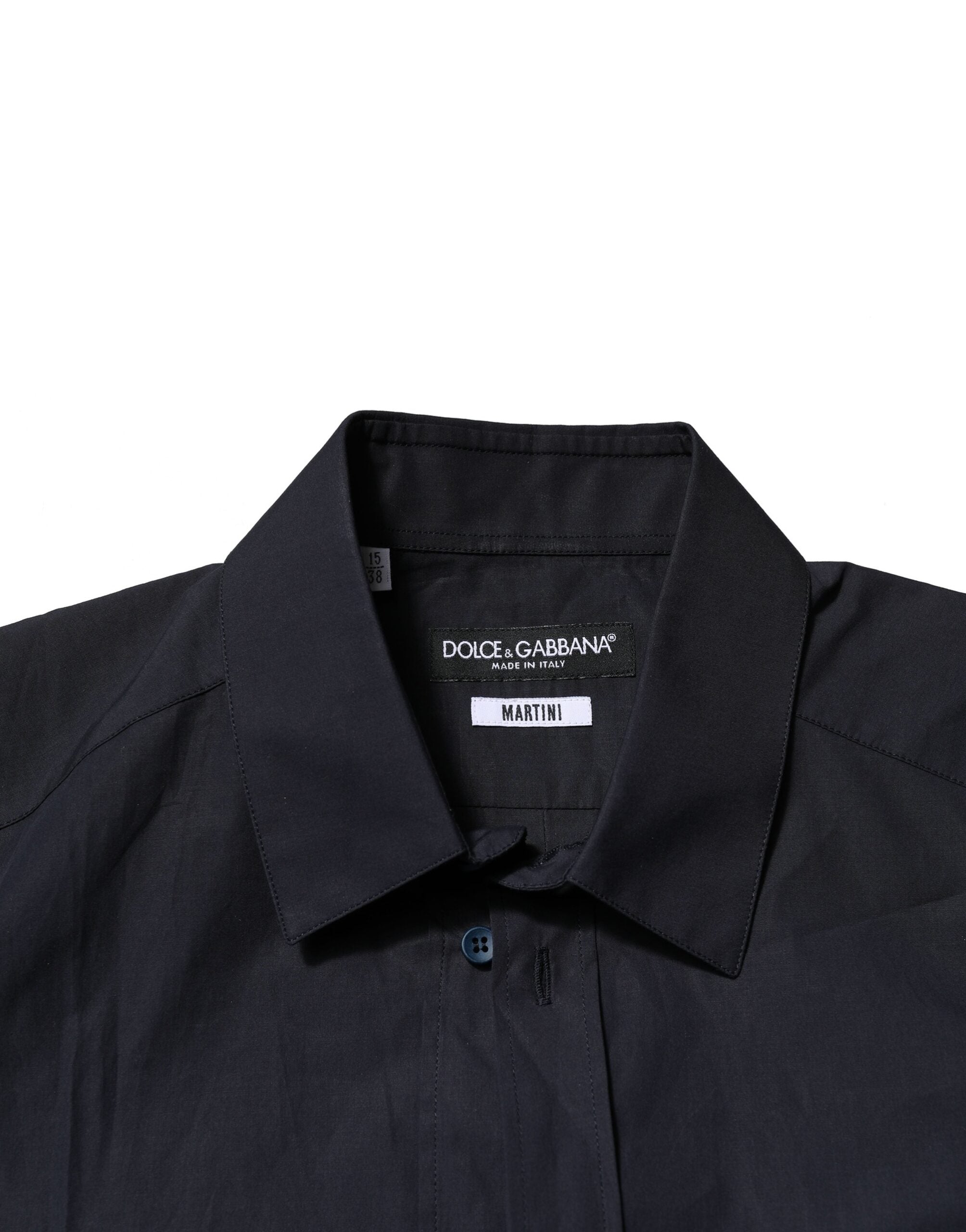 Dolce & Gabbana Dark Blue MARTINI Cotton Dress Formal Shirt Dolce & Gabbana