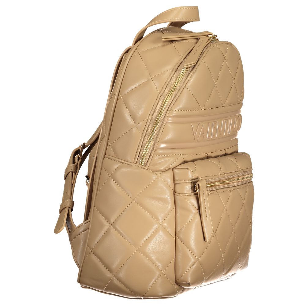 Mario Valentino Beige Polyurethane Women Backpack Mario Valentino
