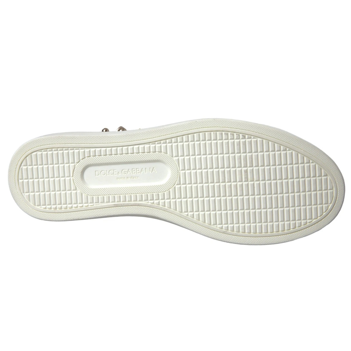 Dolce & Gabbana White Leather Gold Red Heart Sneakers Shoes Dolce & Gabbana