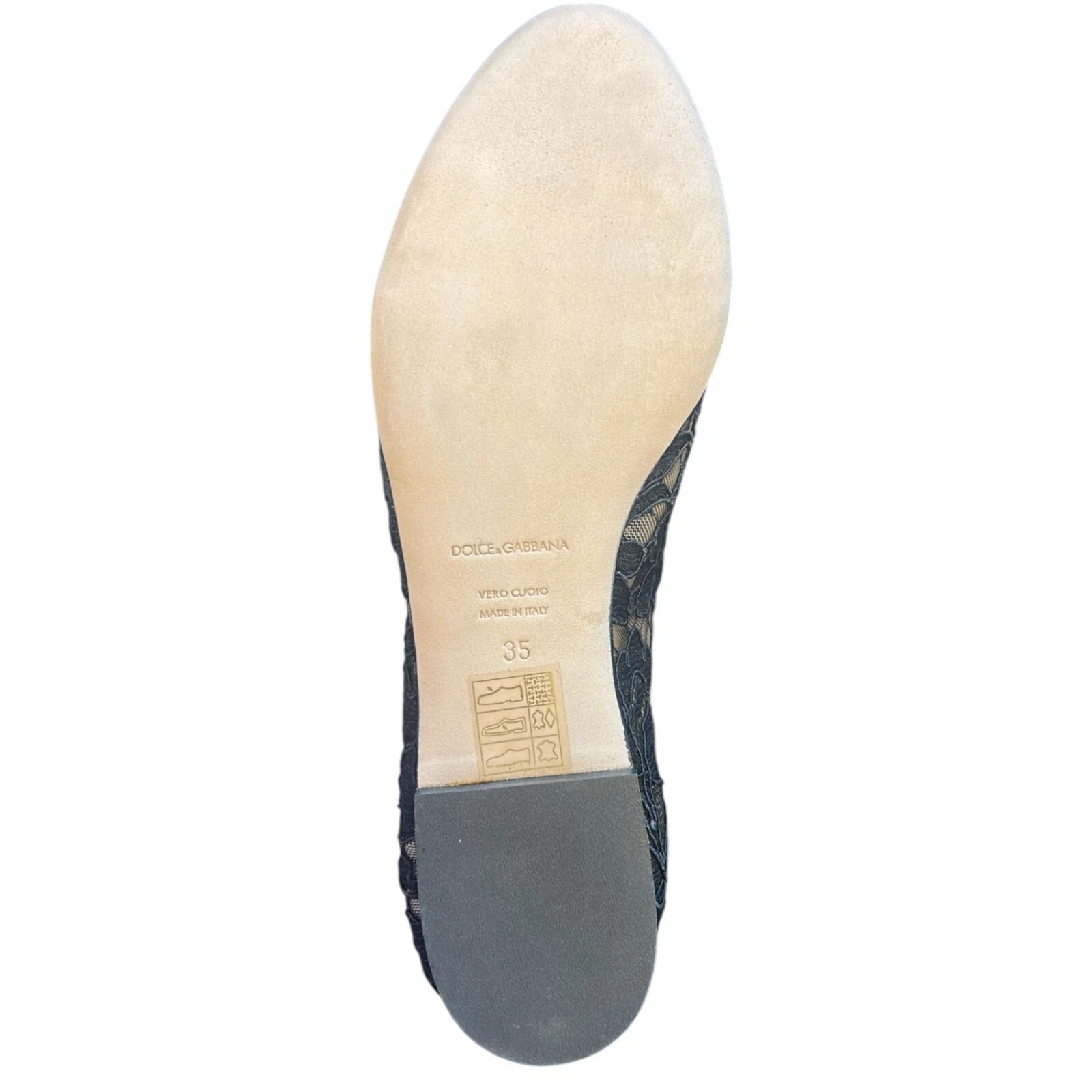 Dolce & Gabbana Black Lace Crystal Ballet Flats Loafer Shoes Dolce & Gabbana