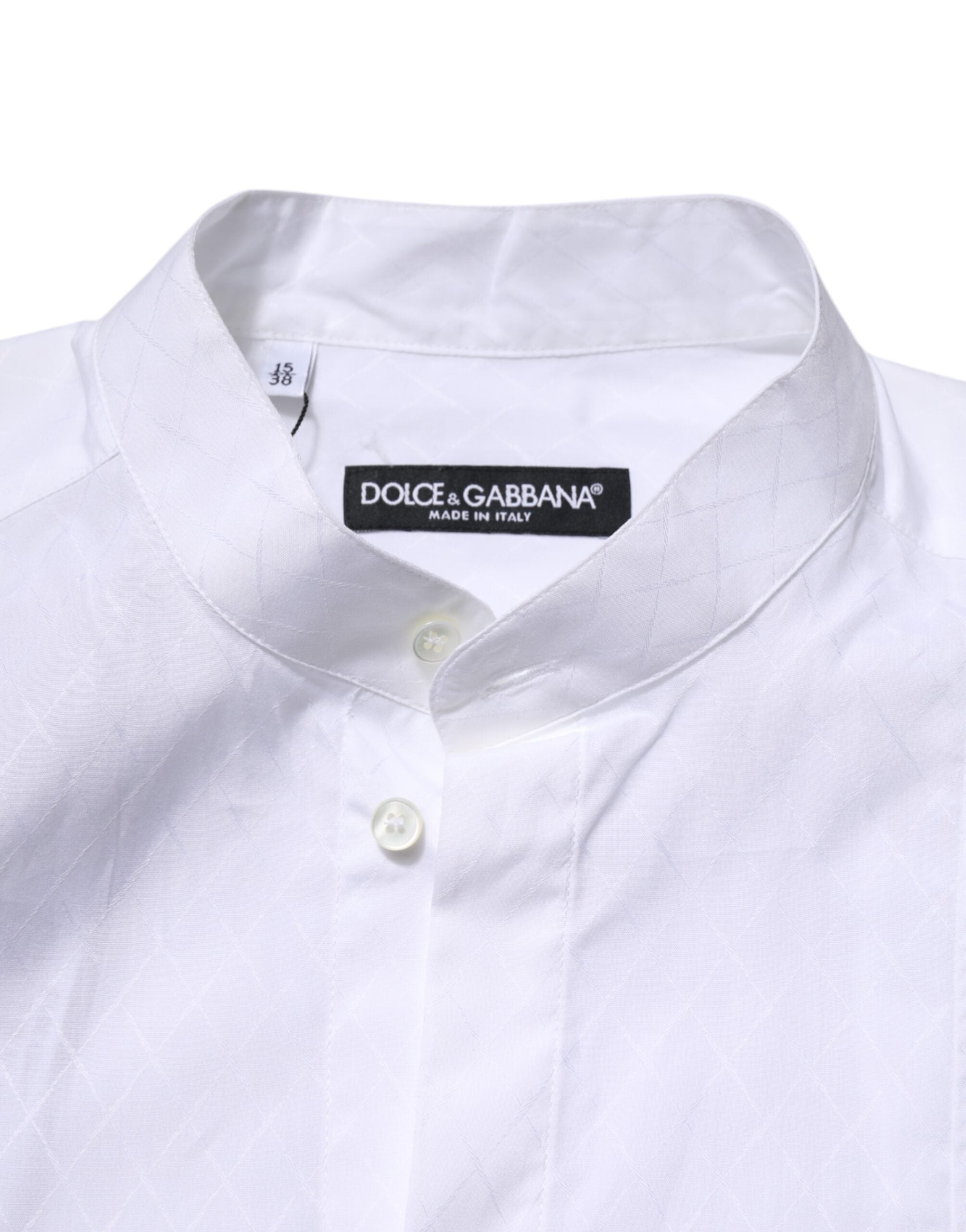 Dolce & Gabbana White Cotton Slim Long Sleeves Formal Shirt Dolce & Gabbana