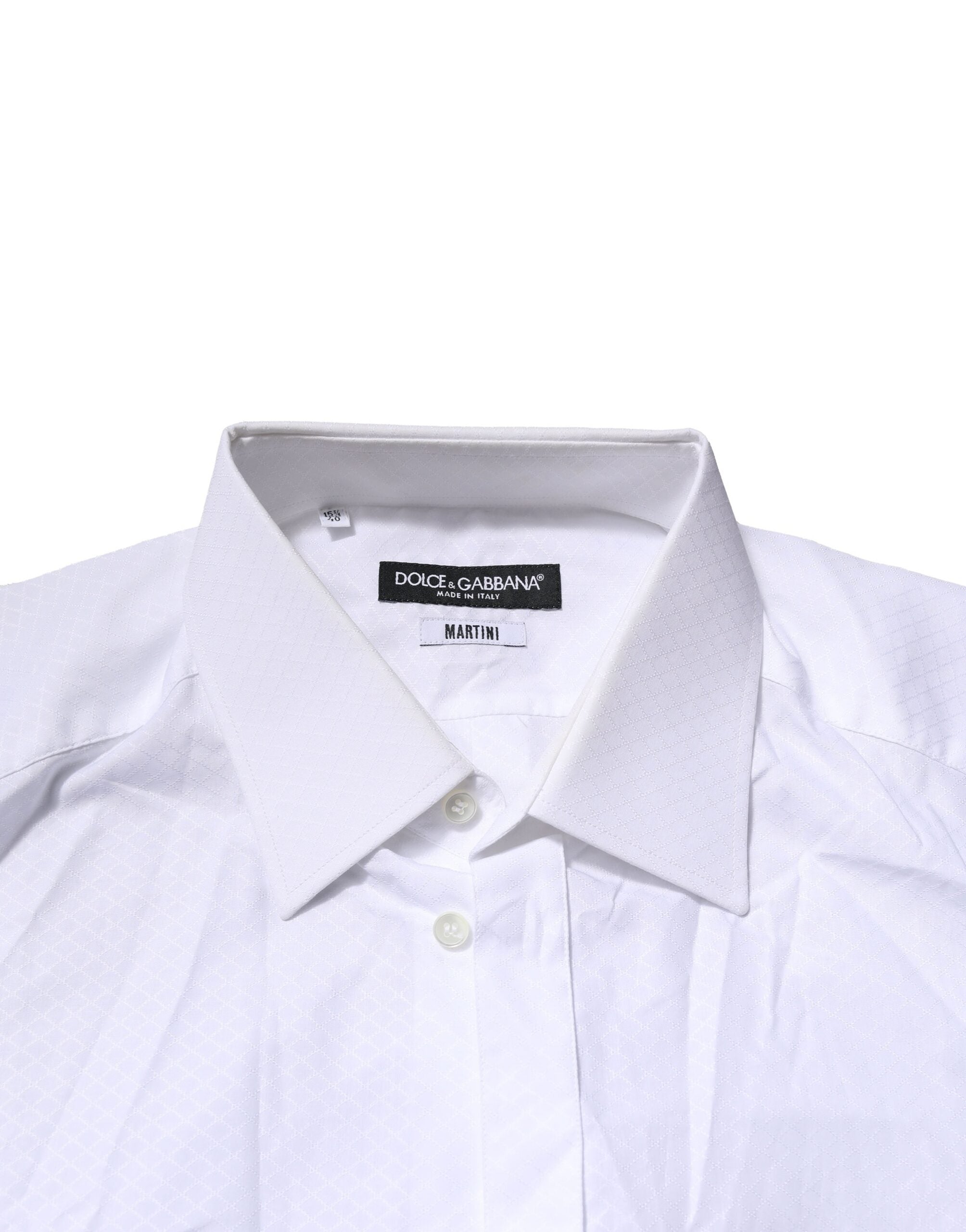 Dolce & Gabbana White MARTINI Long Sleeve Dress Formal Shirt Dolce & Gabbana