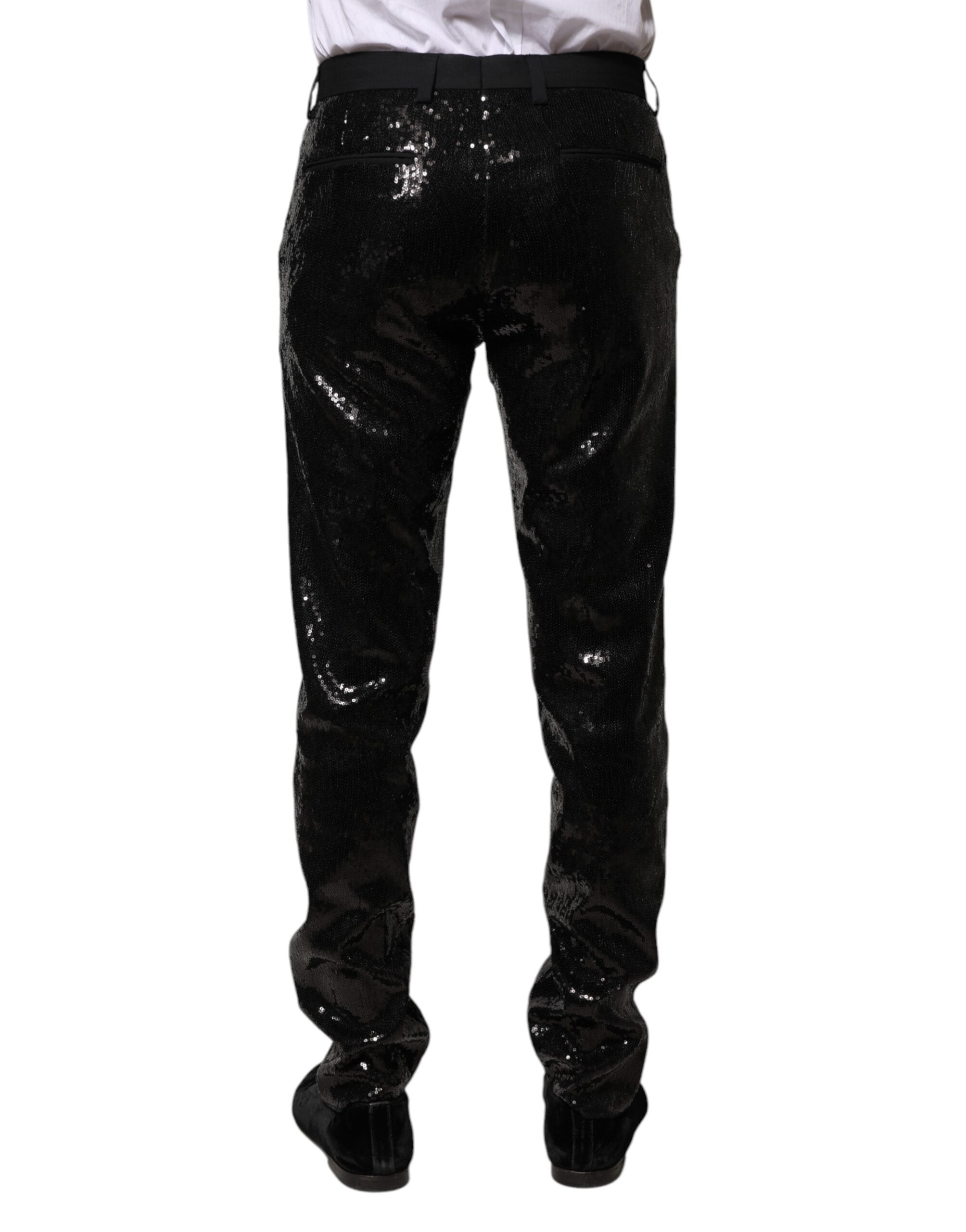 Dolce & Gabbana Black Sequined Embellishment Pants Dolce & Gabbana