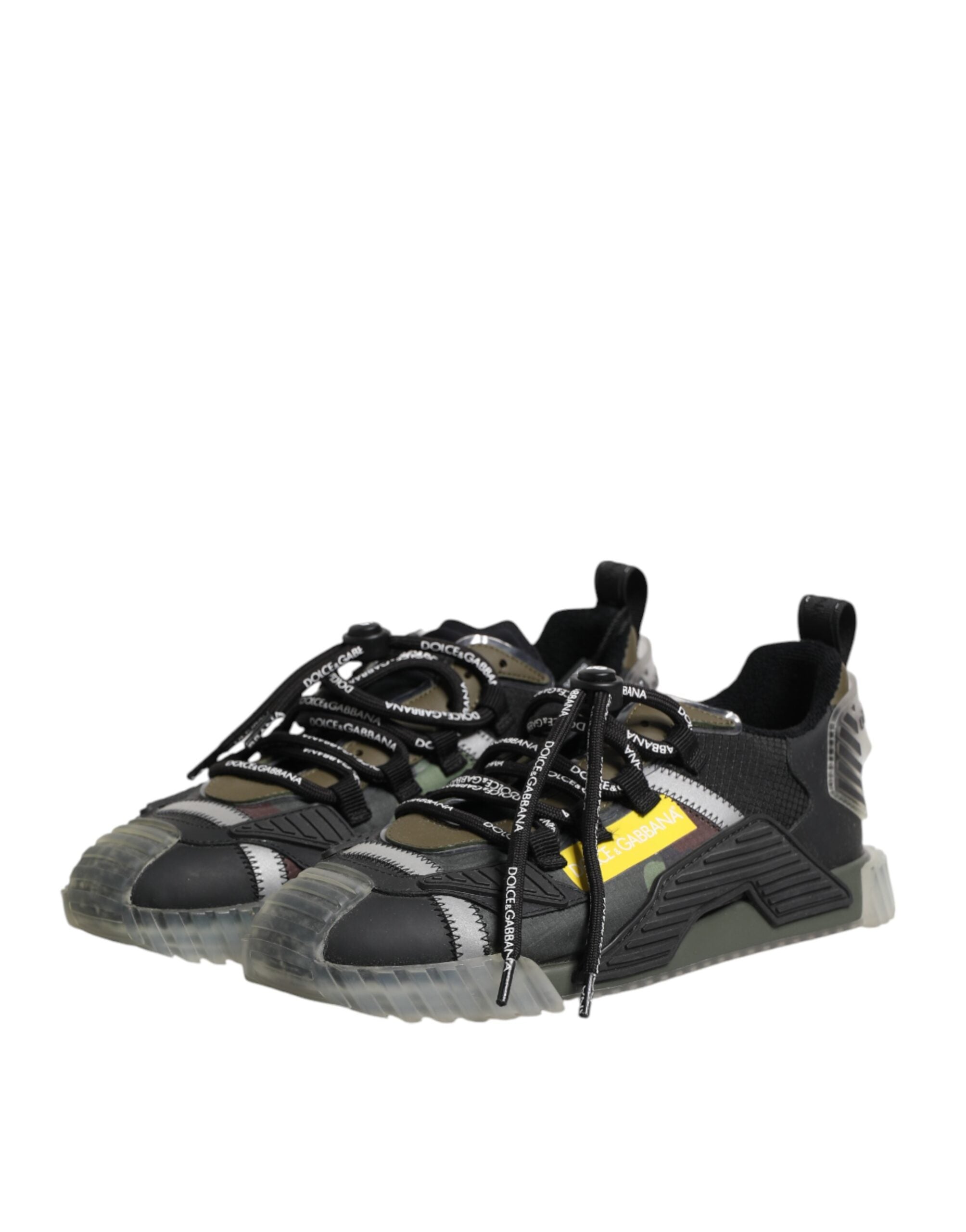 Dolce & Gabbana Multicolor Lace Up Low Top NS1 Sneakers Shoes Dolce & Gabbana