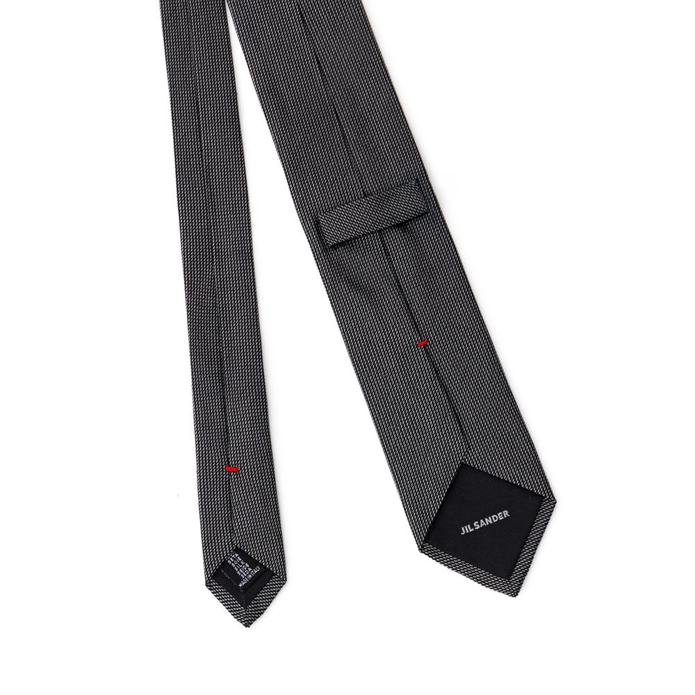 Jil Sander Gray Silk Tie Jil Sander