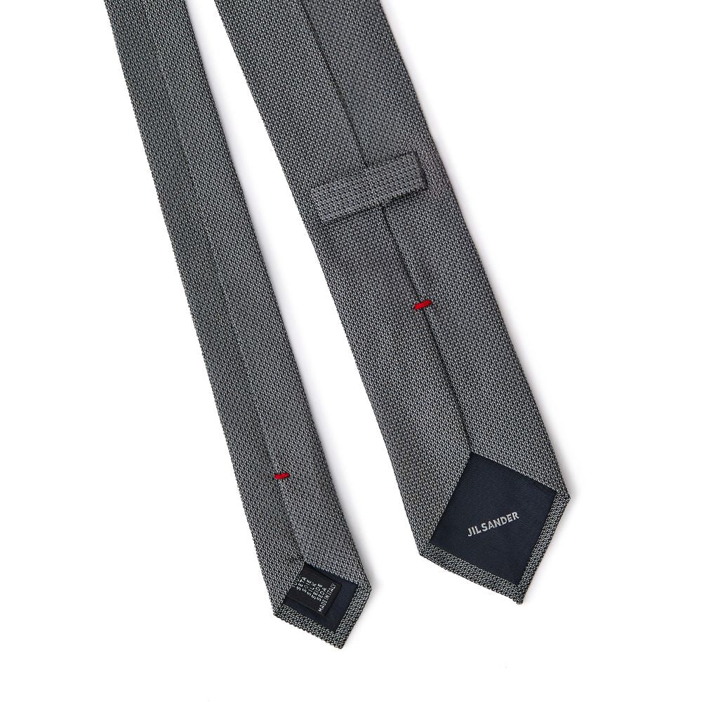 Jil Sander Gray Silk Tie Jil Sander