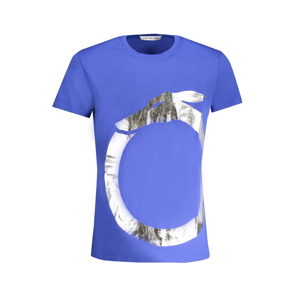 Trussardi Blue Cotton Men T-Shirt Trussardi