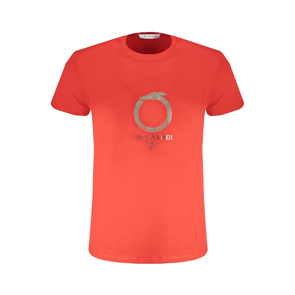 Trussardi Red Cotton Men T-Shirt Trussardi