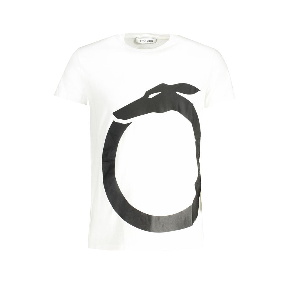 Trussardi White Cotton Men's T-Shirt Trussardi