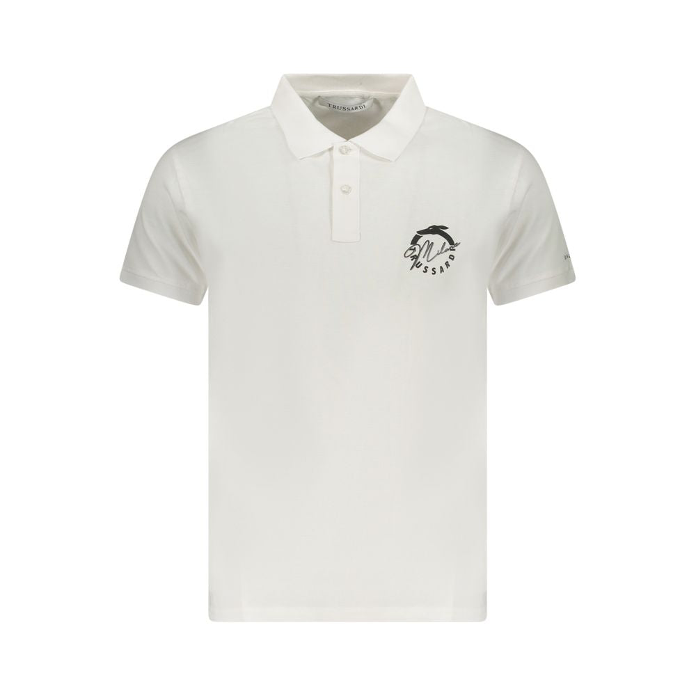 Trussardi White Cotton Men's Polo Trussardi
