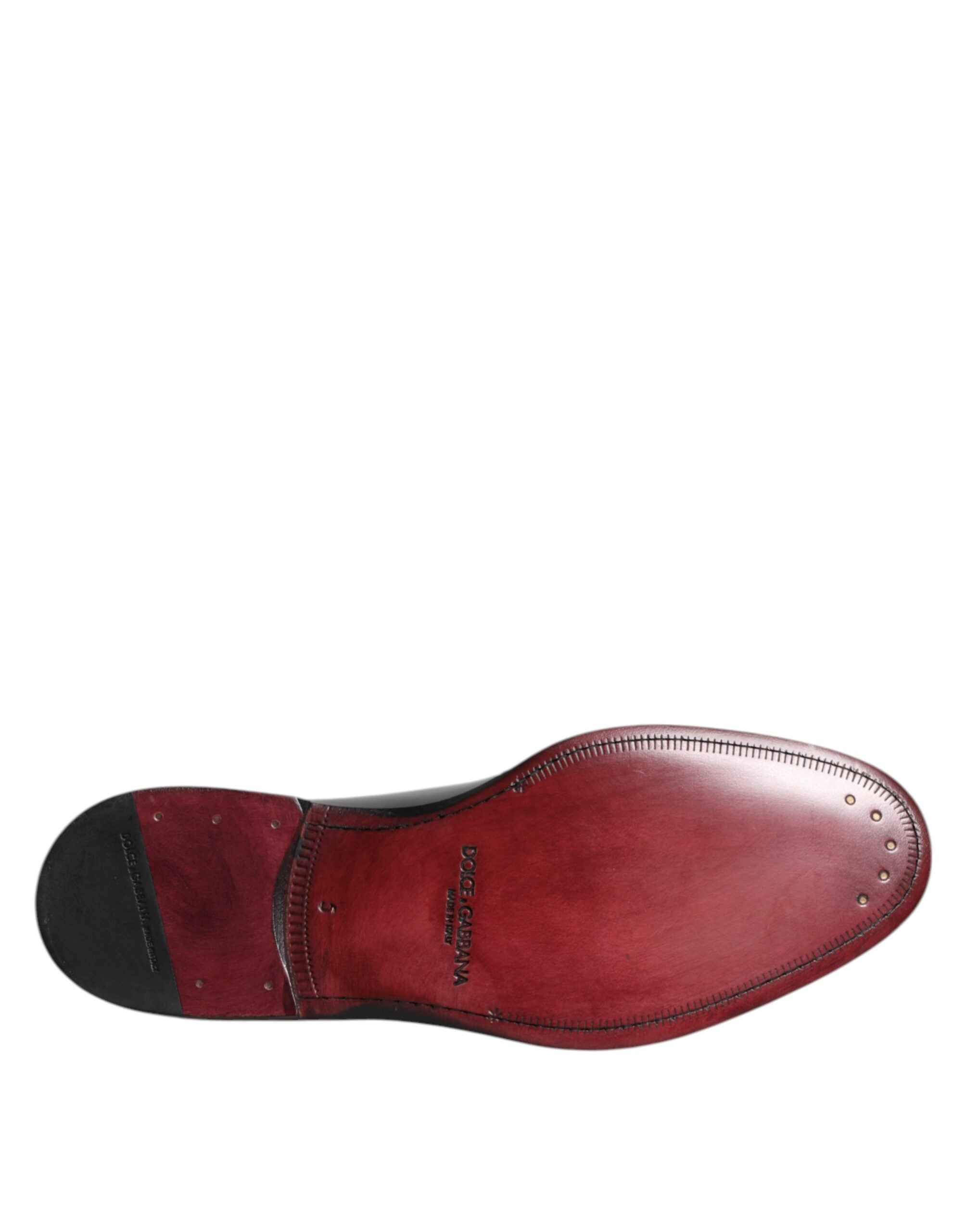 Dolce & Gabbana Black Leather Lace Up Derby Dress Formal Shoes Dolce & Gabbana