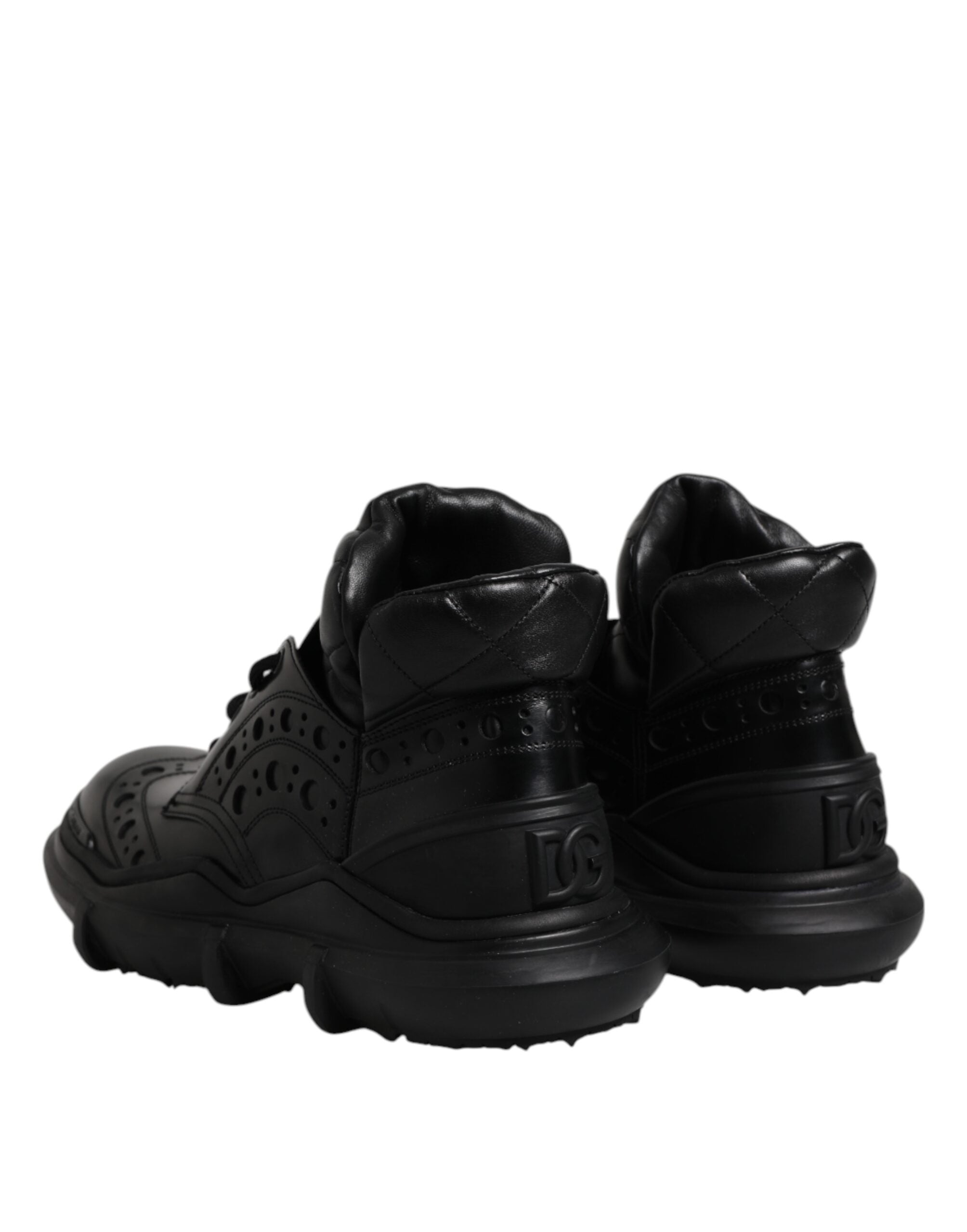 Dolce & Gabbana Black Leather Casual Mens Ankle Boots Shoes Dolce & Gabbana
