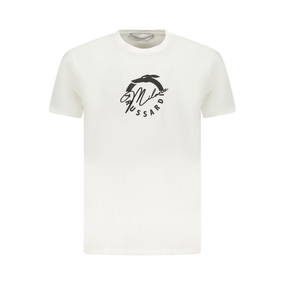 Trussardi Bianco Cotton Men's T-Shirt Trussardi