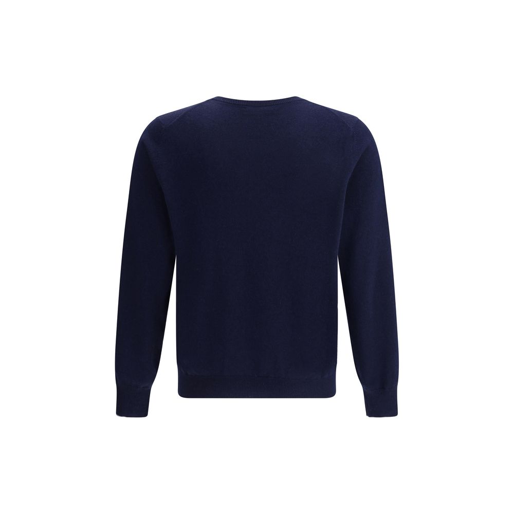 Brunello Cucinelli Blue Cashmere Sweater Brunello Cucinelli