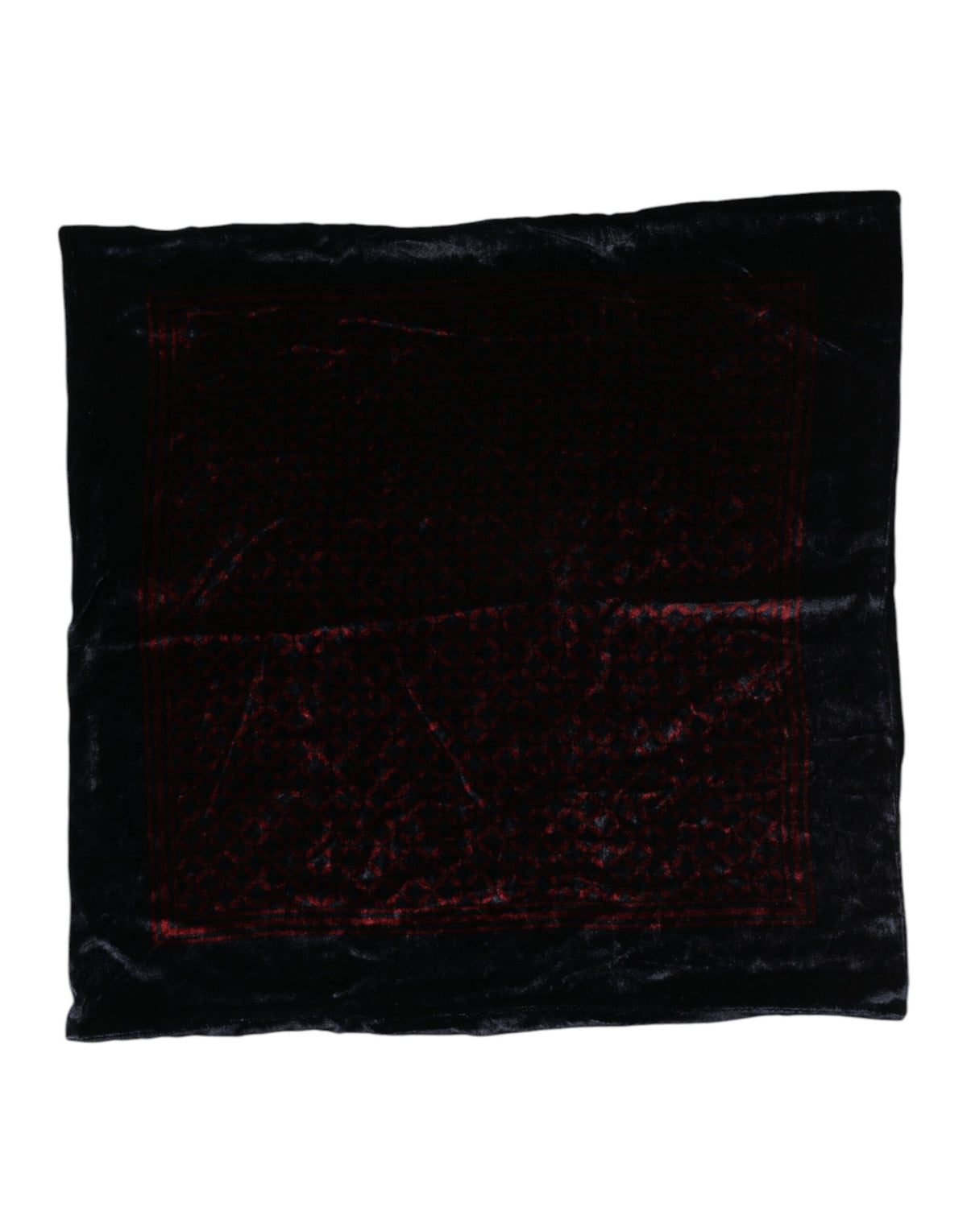 Dolce & Gabbana Black Red Viscose Square Men Foulard Scarf