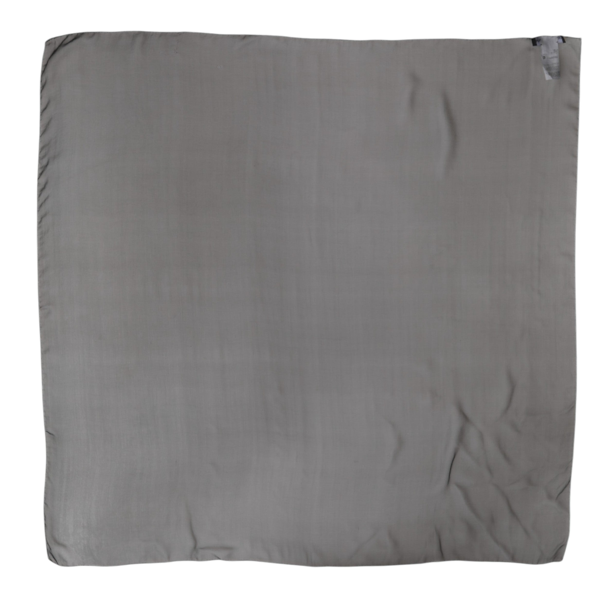 Dolce & Gabbana Gray Black Silk Square Women Foulard Scarf Dolce & Gabbana
