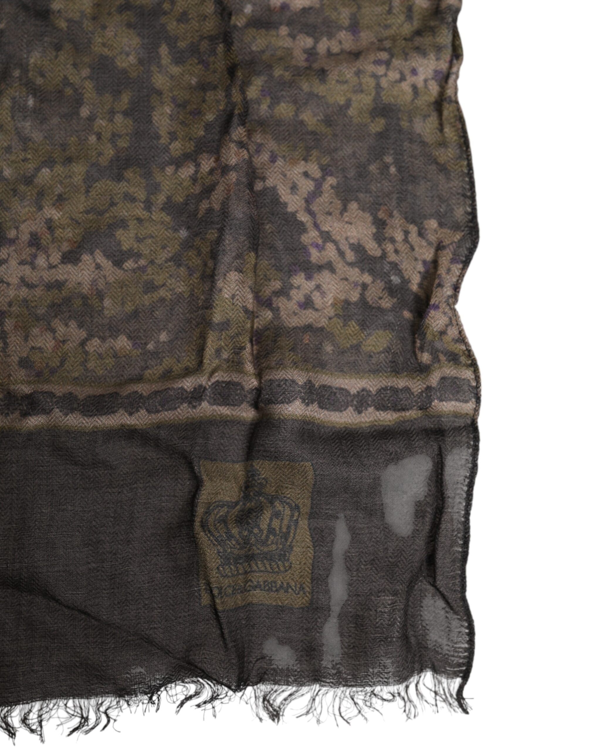 Dolce & Gabbana Camouflage Neck Warmer Wrap Foulard Scarf Dolce & Gabbana