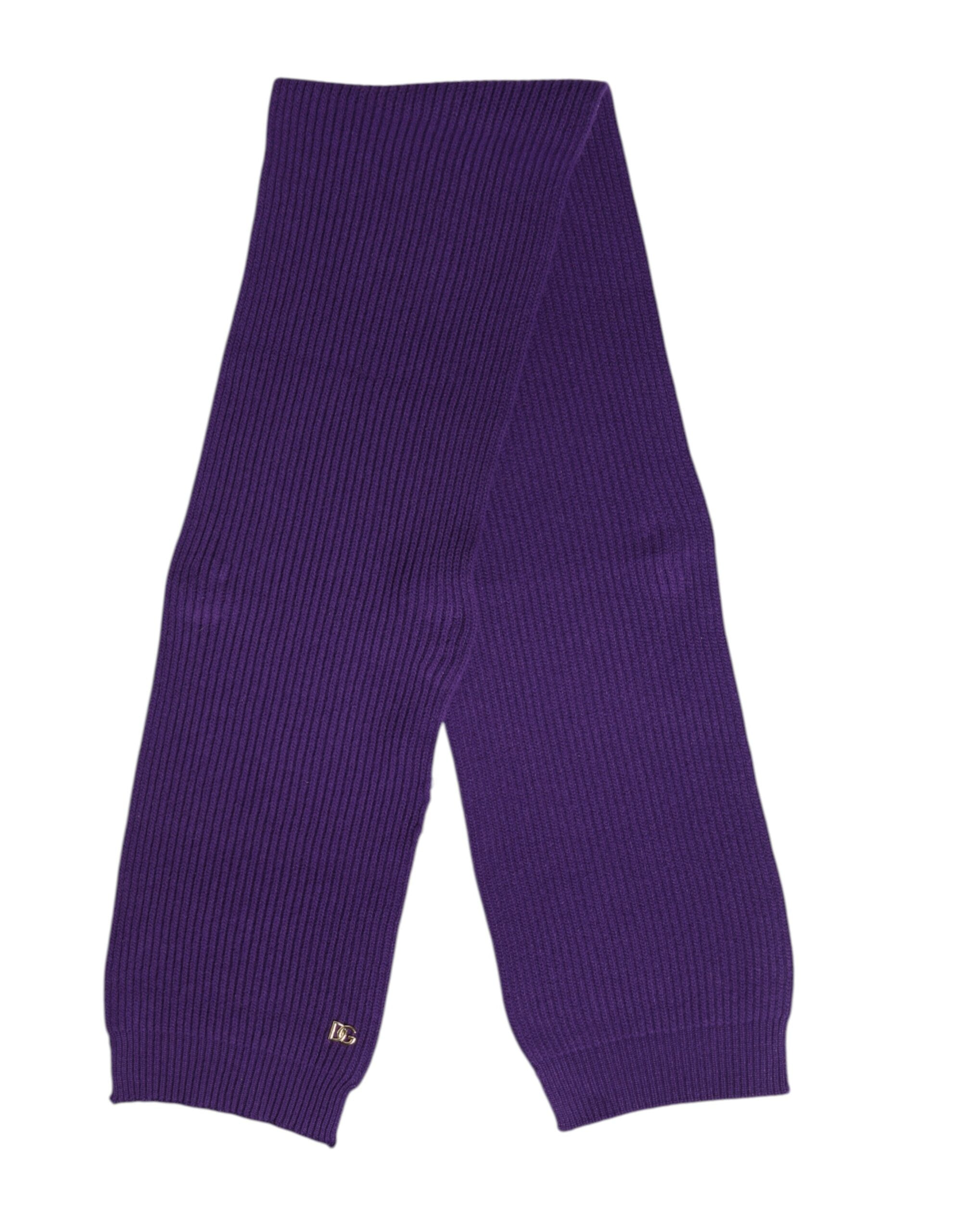 Dolce & Gabbana Purple DG Logo Neck Warmer Wrap Shawl Scarf Dolce & Gabbana