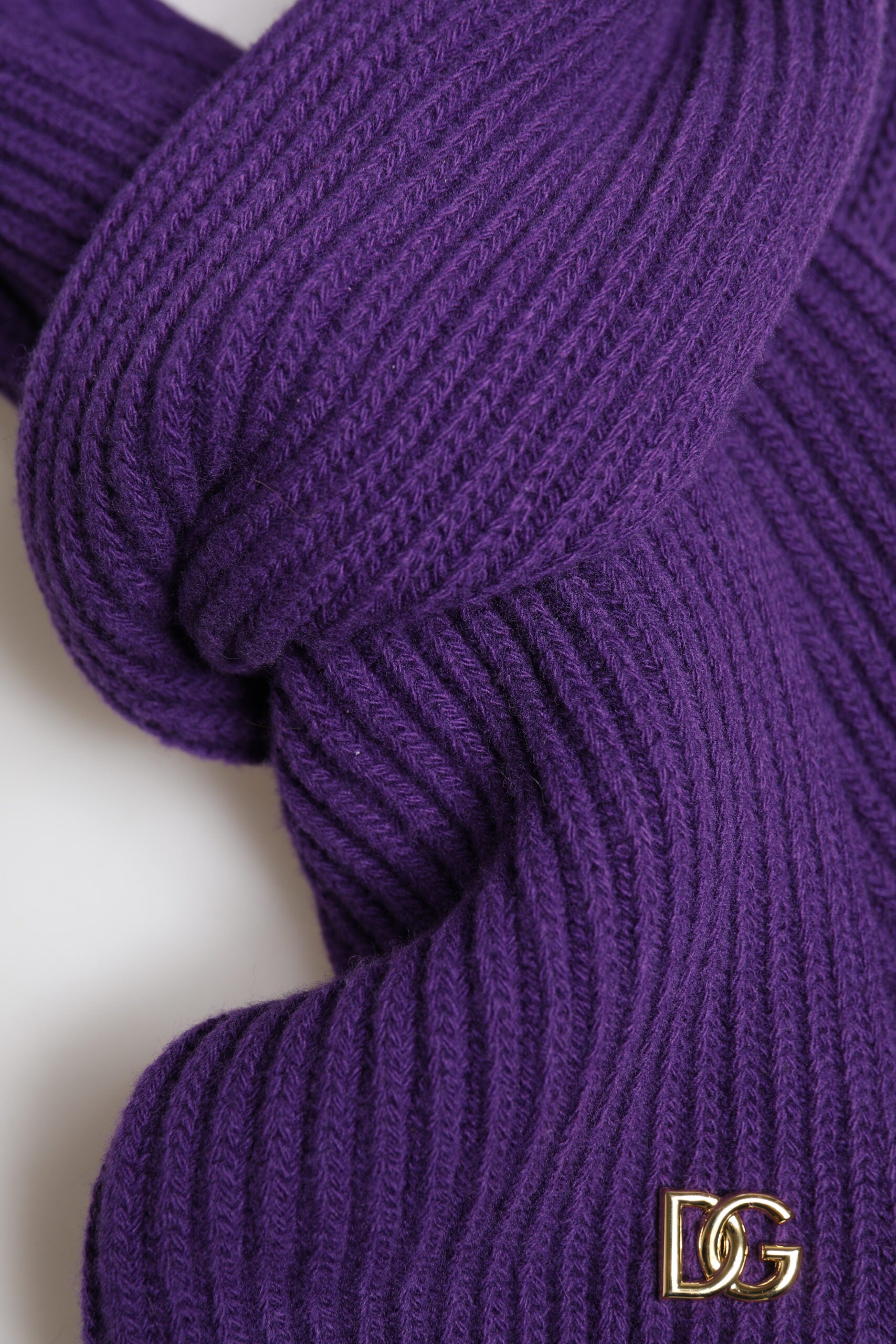 Dolce & Gabbana Purple DG Logo Neck Warmer Wrap Shawl Scarf Dolce & Gabbana