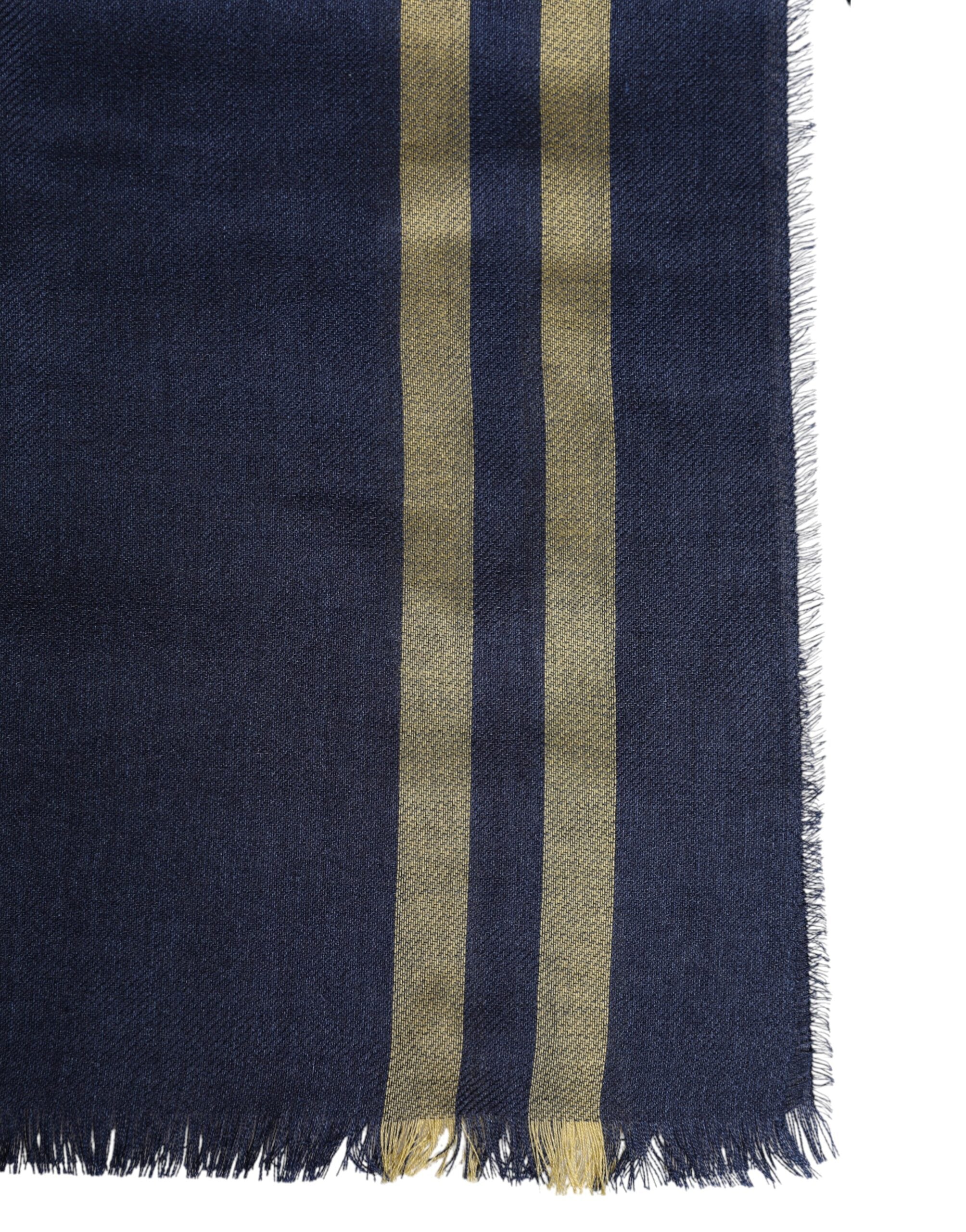 Dolce & Gabbana Blue Cashmere Neck Warmer Wrap Shawl Scarf Dolce & Gabbana