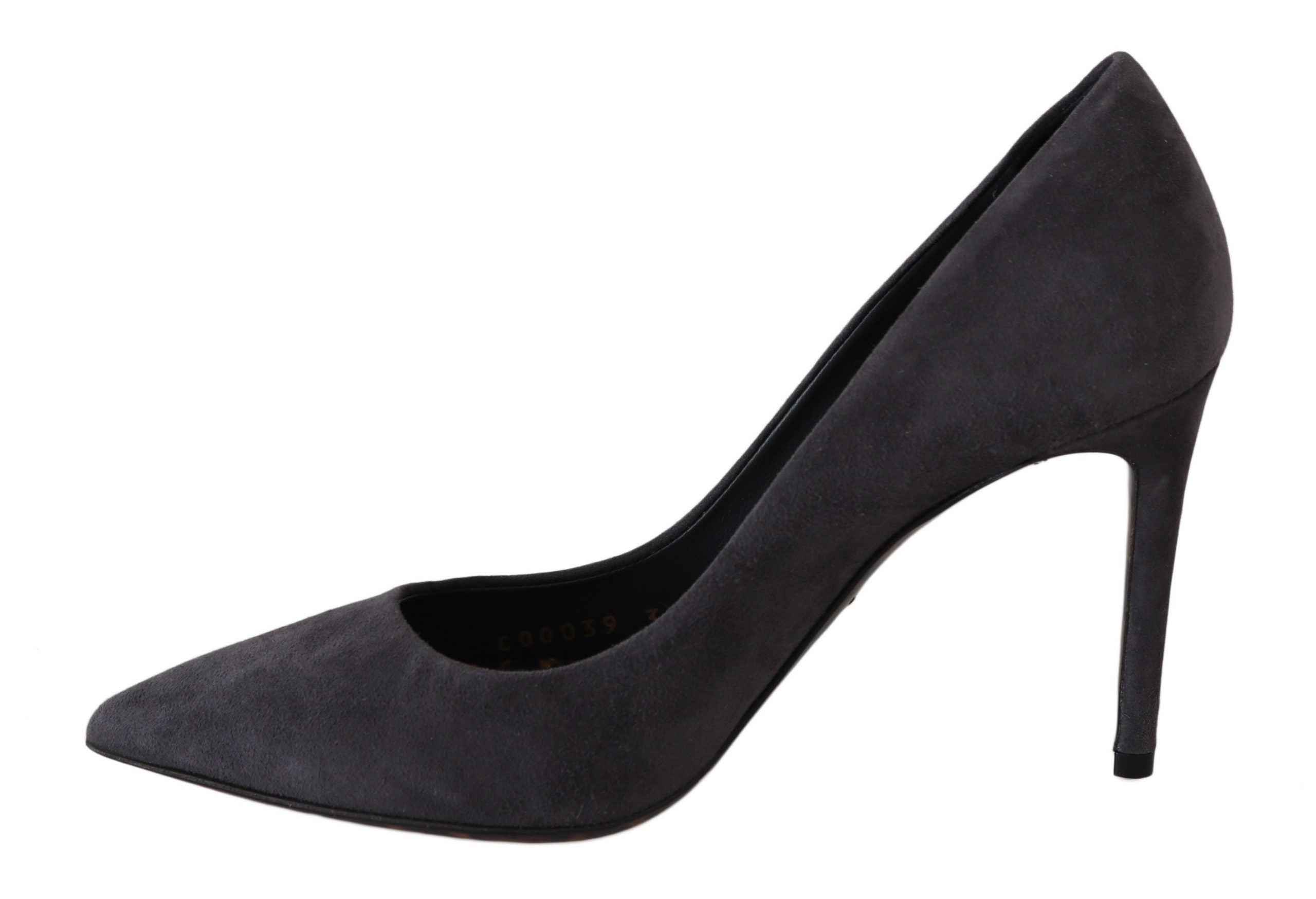 Dolce & Gabbana Gray Suede Leather Stiletto  Shoes Heels Dolce & Gabbana