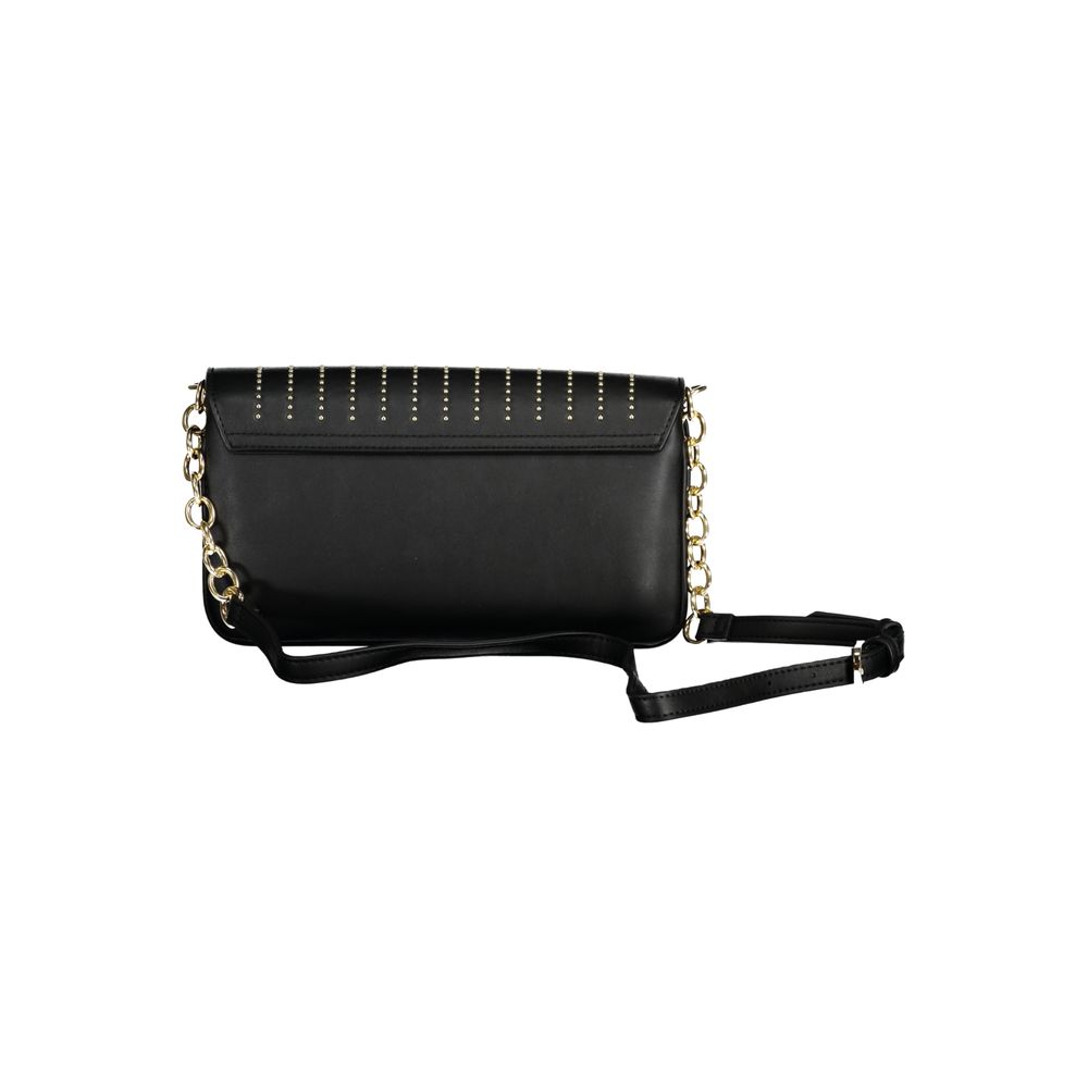 Mario Valentino Nero Polyurethane Women Shoulder Bag Mario Valentino