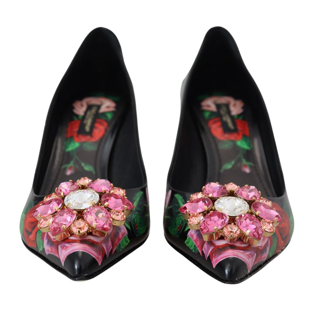 Dolce & Gabbana Black Leather High Heel Pumps Dolce & Gabbana