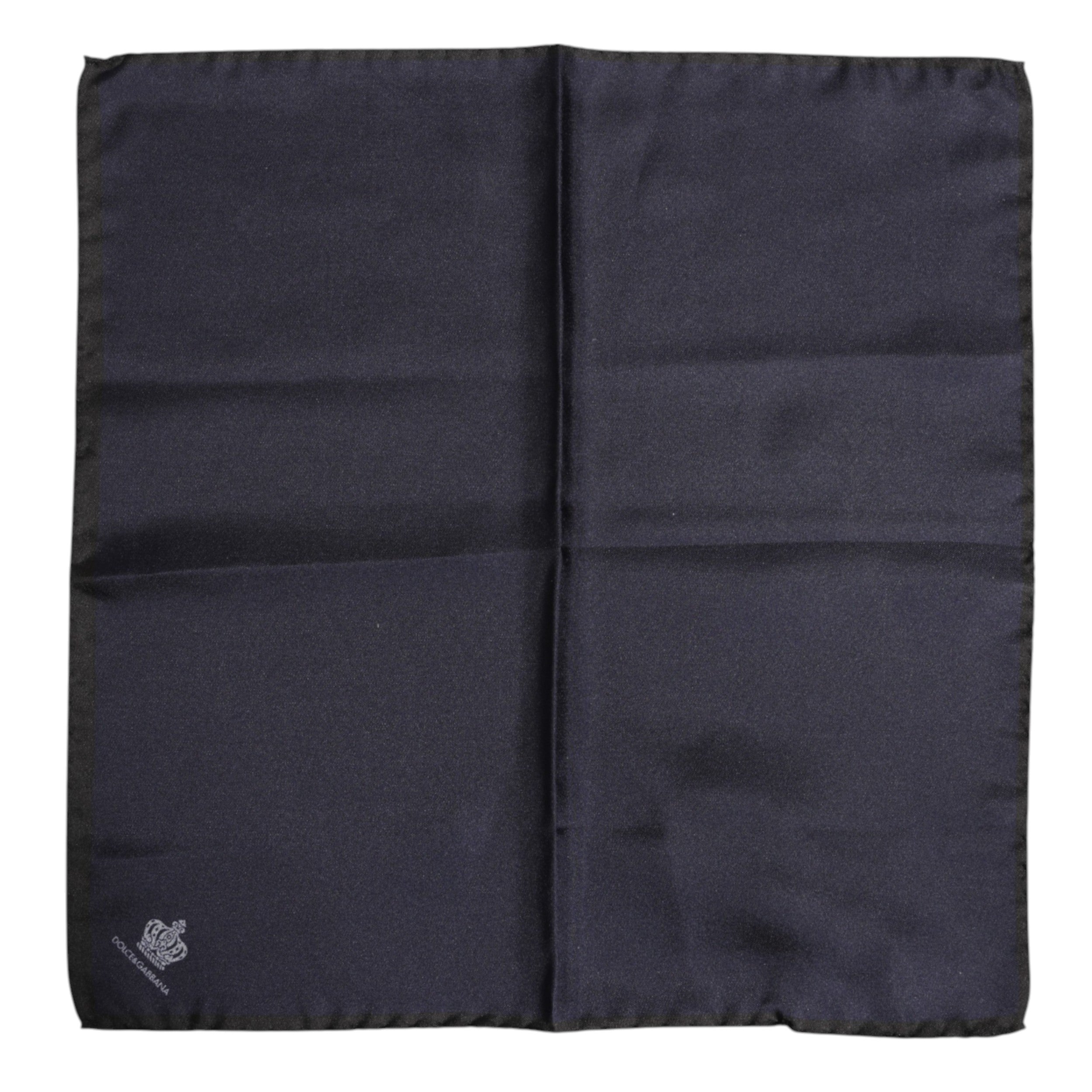 Dolce & Gabbana Blue DG Crown Silk Square Men Foulard Scarf Dolce & Gabbana