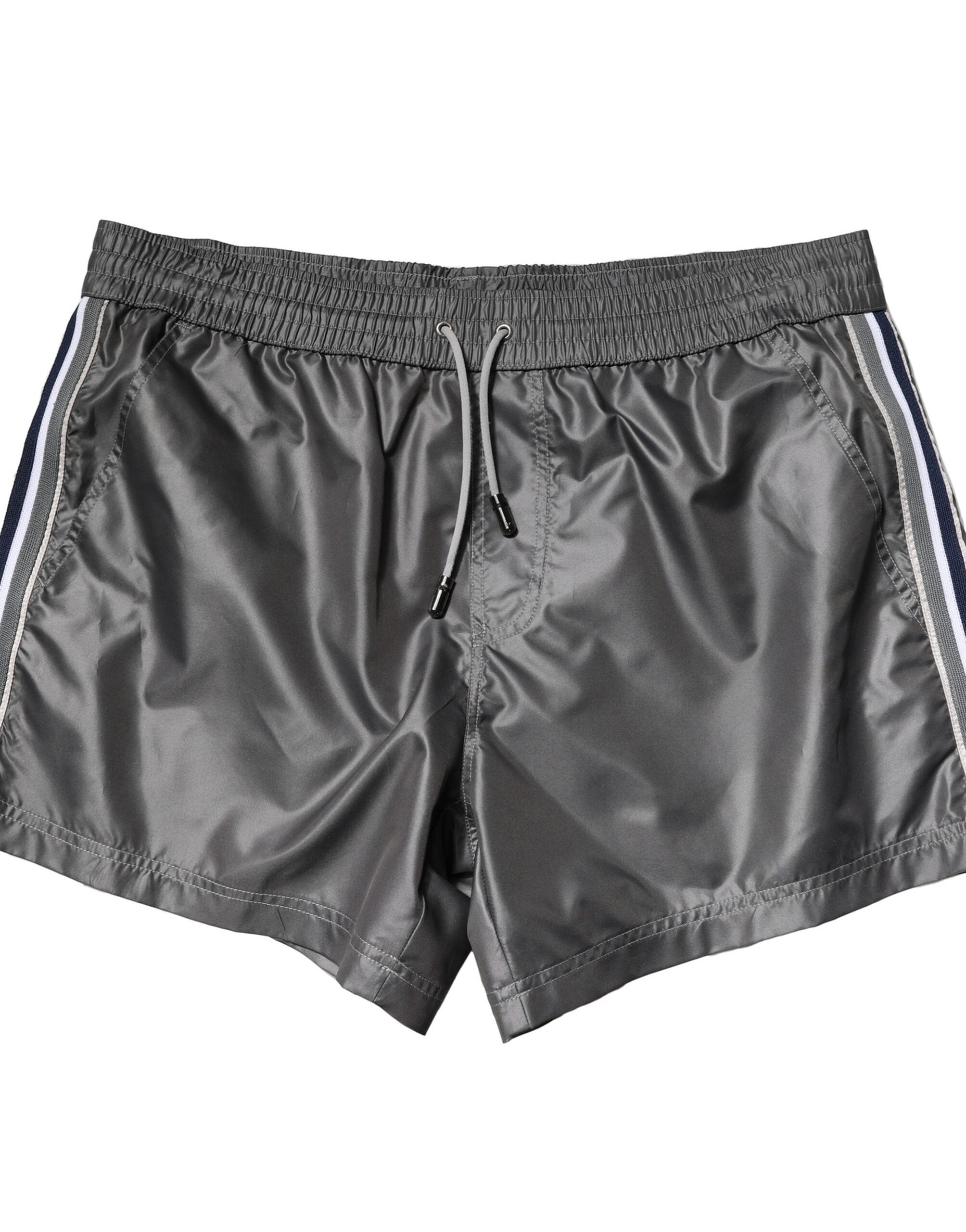 Dolce & Gabbana Gray Polyester Mid Waist Casual Bermuda Shorts Dolce & Gabbana