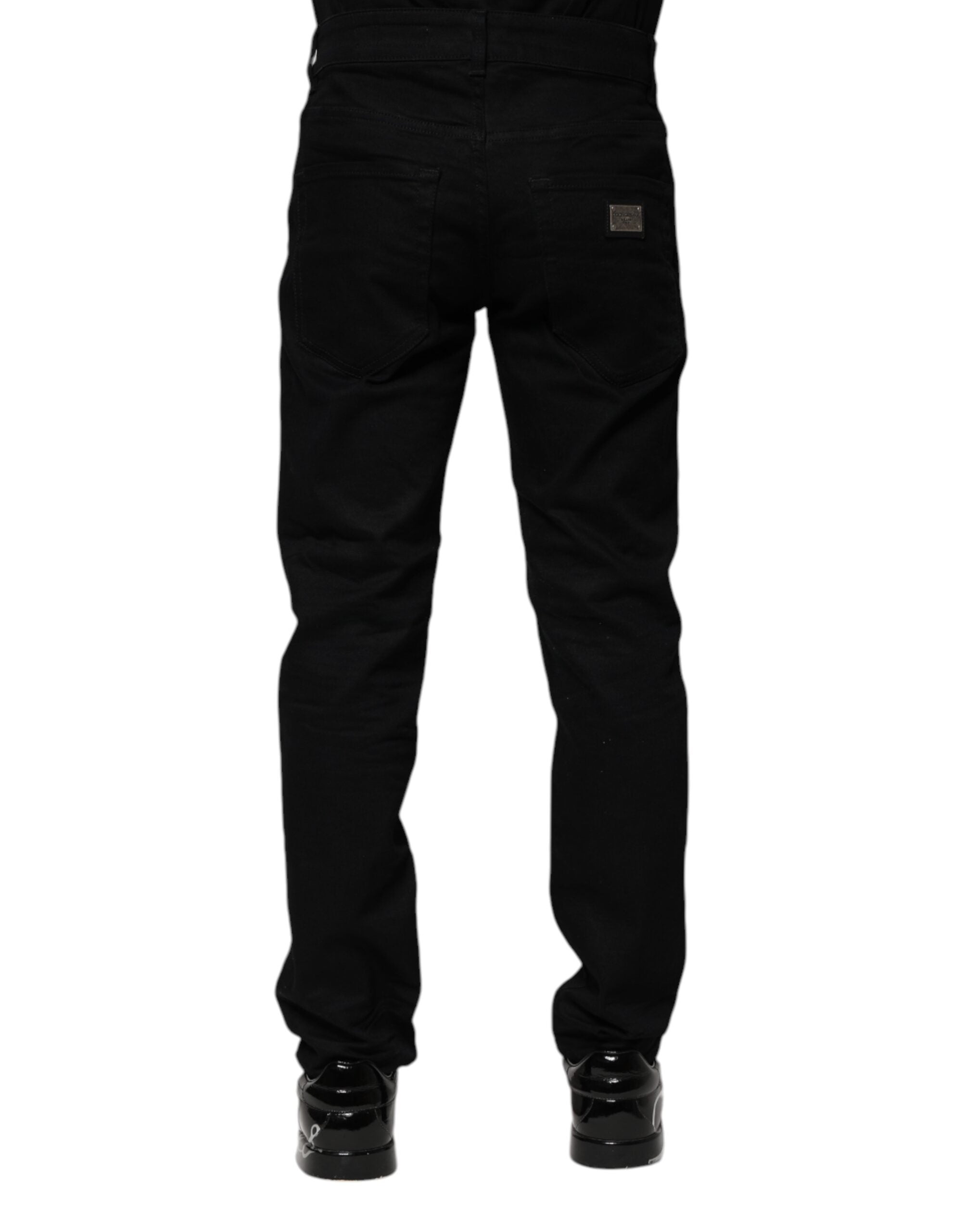 Dolce & Gabbana Black Cotton Skinny Denim Jeans Dolce & Gabbana
