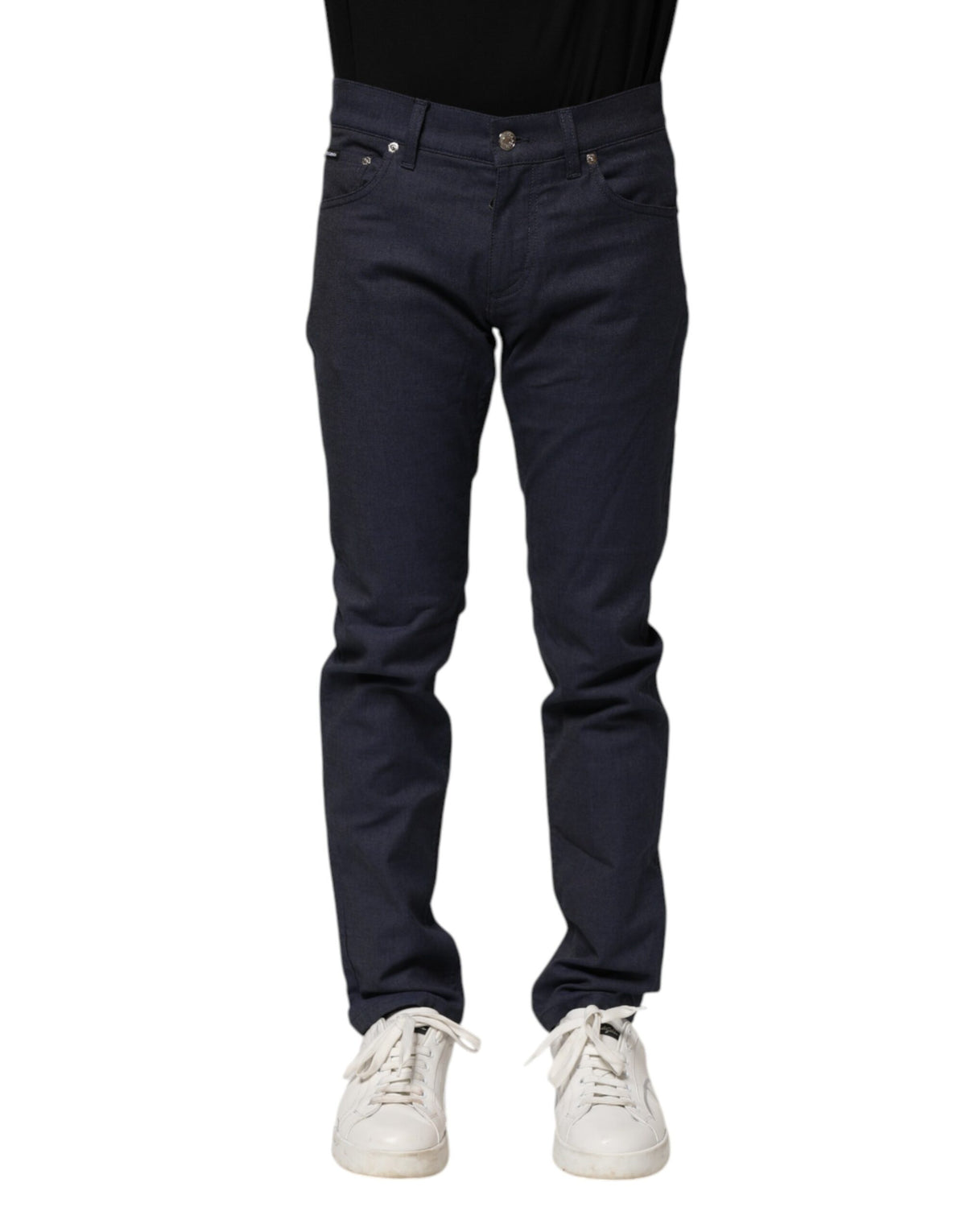 Dolce & Gabbana Dark Blue Cotton Skinny Denim Jeans