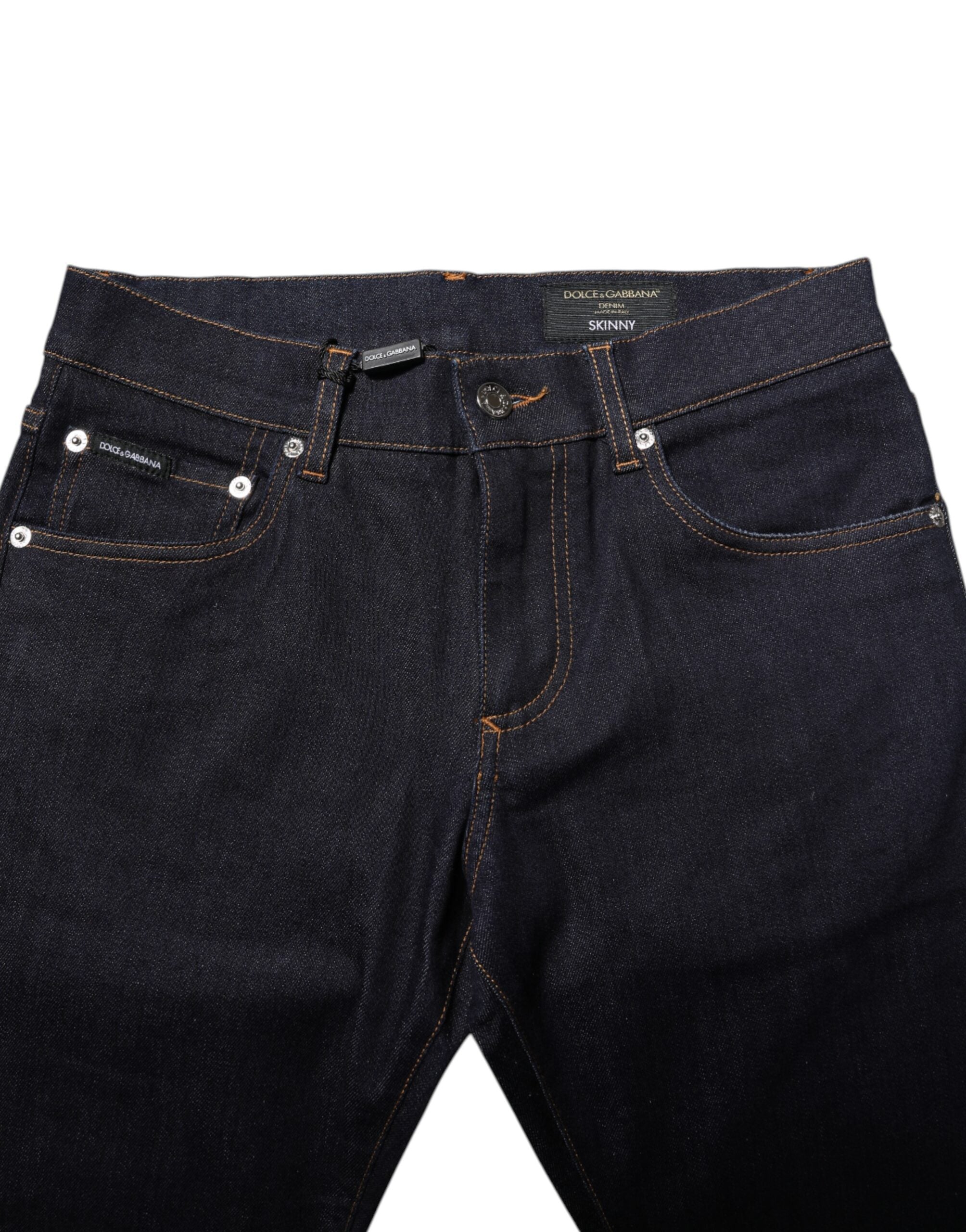 Dolce & Gabbana Black Cotton Skinny Men Denim Jeans Dolce & Gabbana
