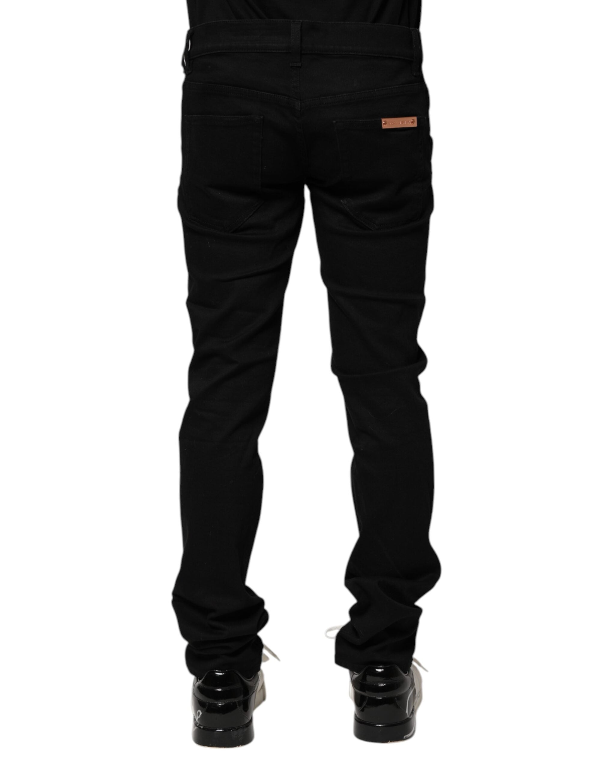 Dolce & Gabbana Black Cotton Skinny Men Denim Jeans Dolce & Gabbana