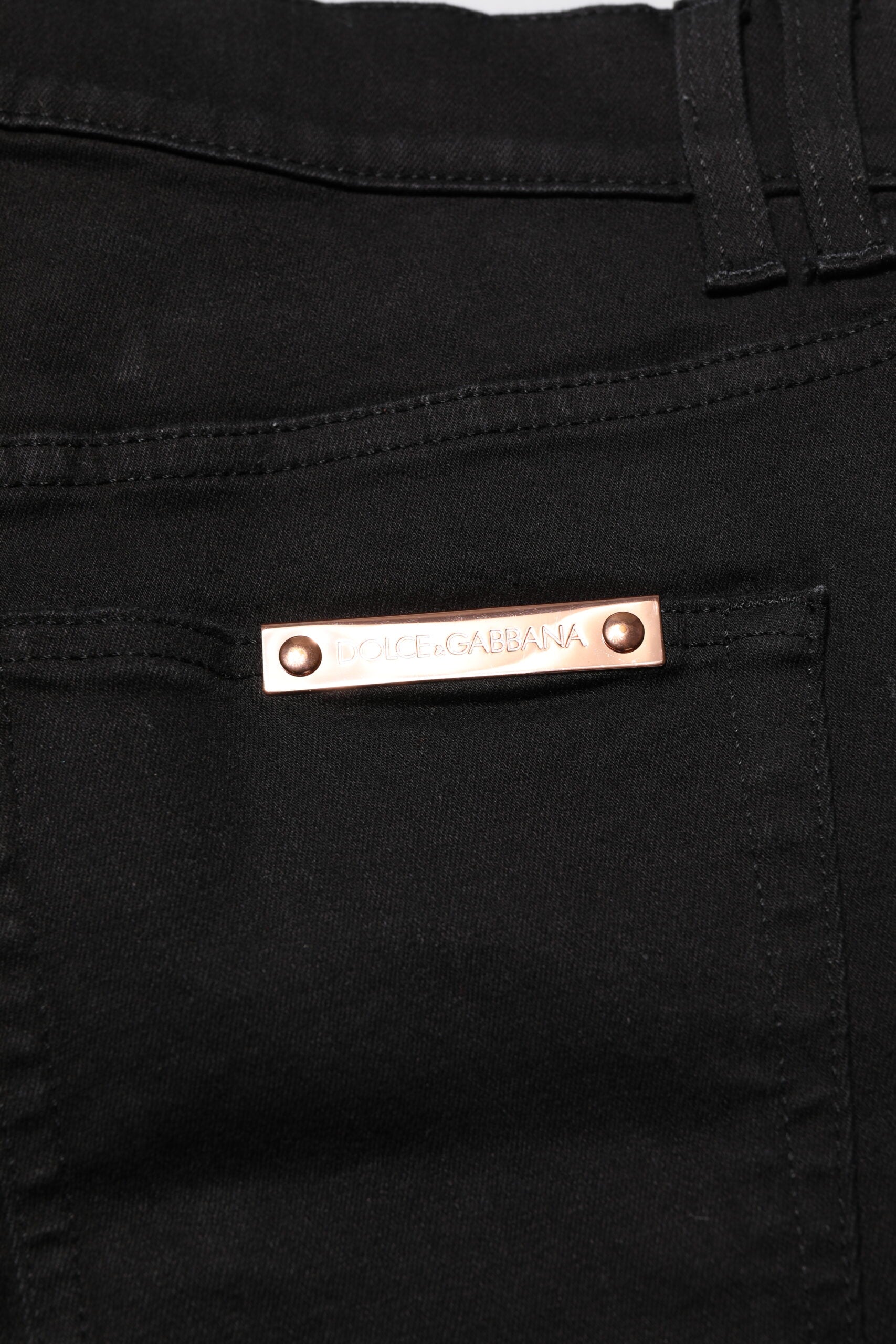 Dolce & Gabbana Black Cotton Skinny Men Denim Jeans Dolce & Gabbana