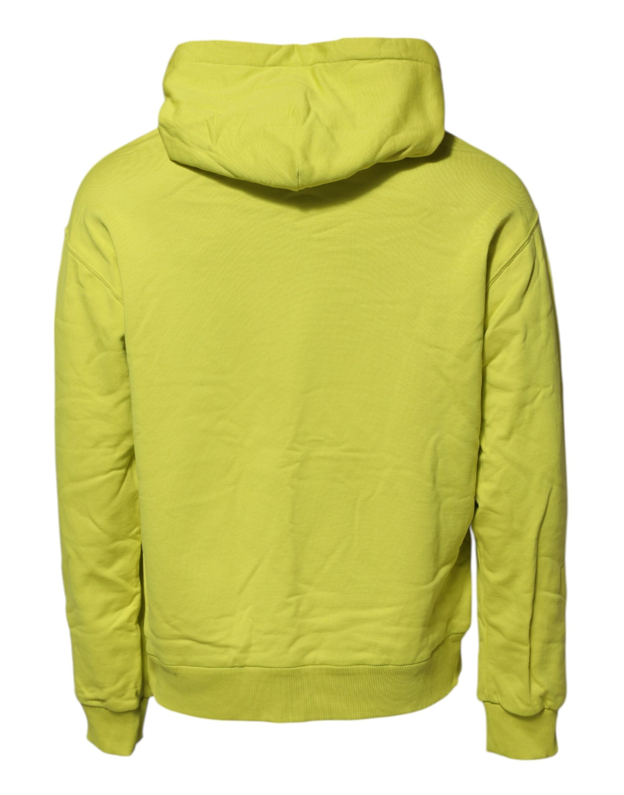 Dolce & Gabbana Green Cotton Hooded Logo Sweatshirt Sweater Dolce & Gabbana