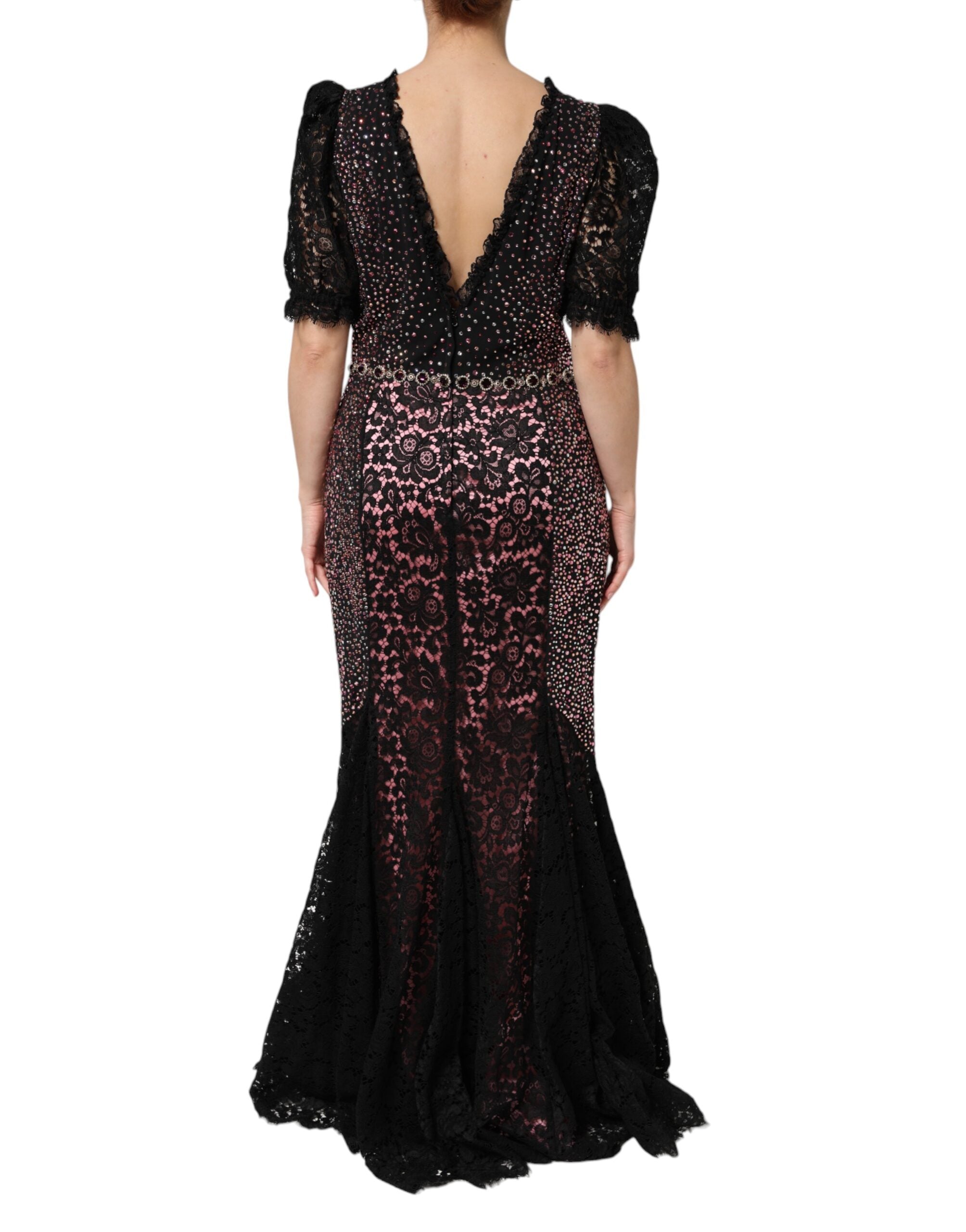 Dolce & Gabbana Multicolor Embellished Mermaid Gown Dress Dolce & Gabbana