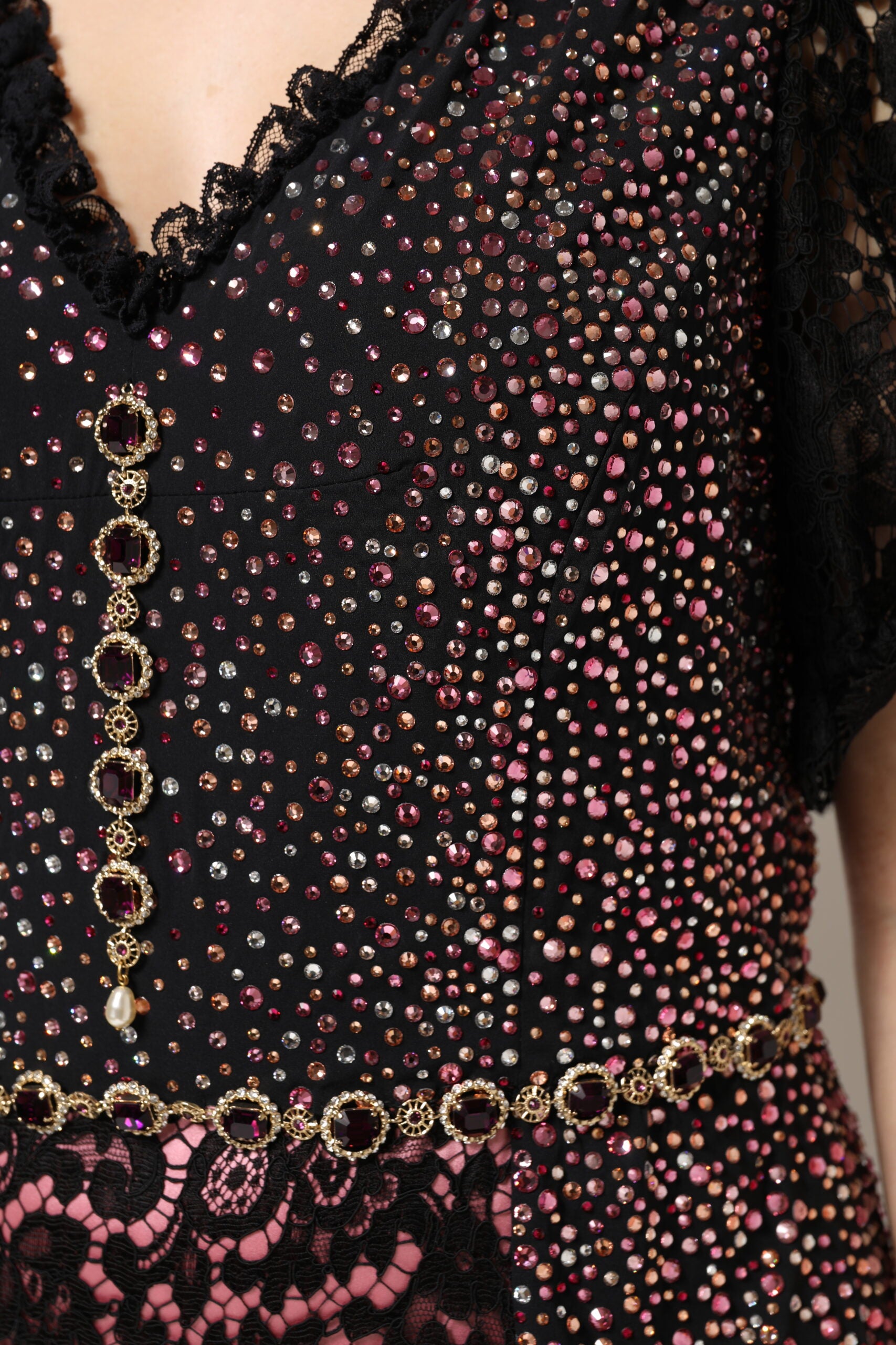Dolce & Gabbana Multicolor Embellished Mermaid Gown Dress Dolce & Gabbana
