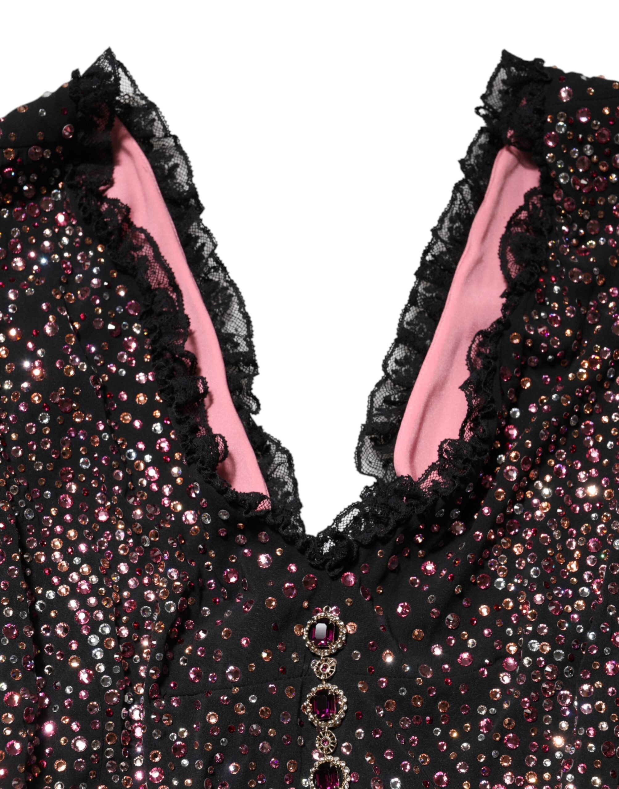 Dolce & Gabbana Multicolor Embellished Mermaid Gown Dress Dolce & Gabbana