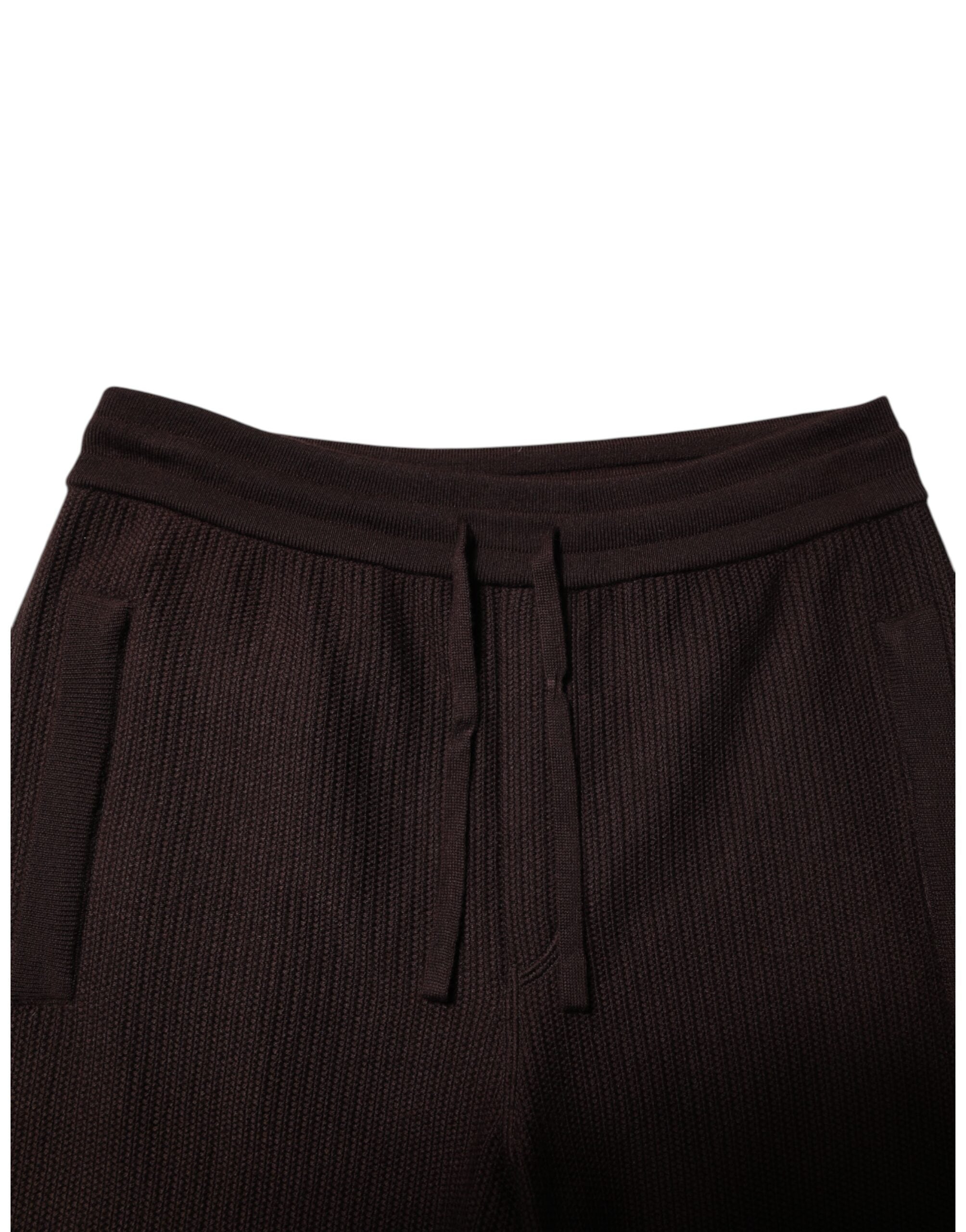 Dolce & Gabbana Brown Cashmere Men Jogger Sweatpants Pants Dolce & Gabbana