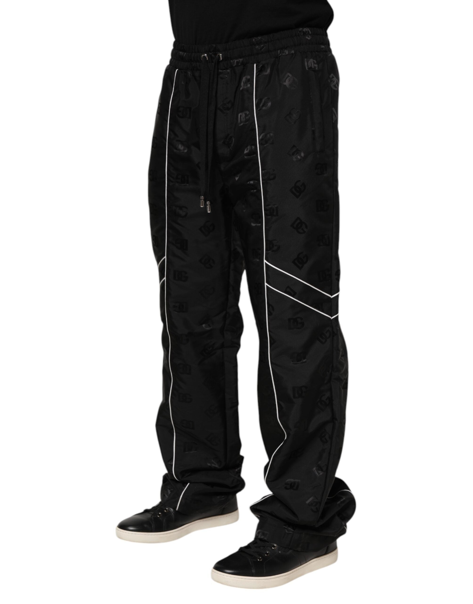 Dolce & Gabbana Black Cotton Straight Jogger Sweatpants Pants Dolce & Gabbana