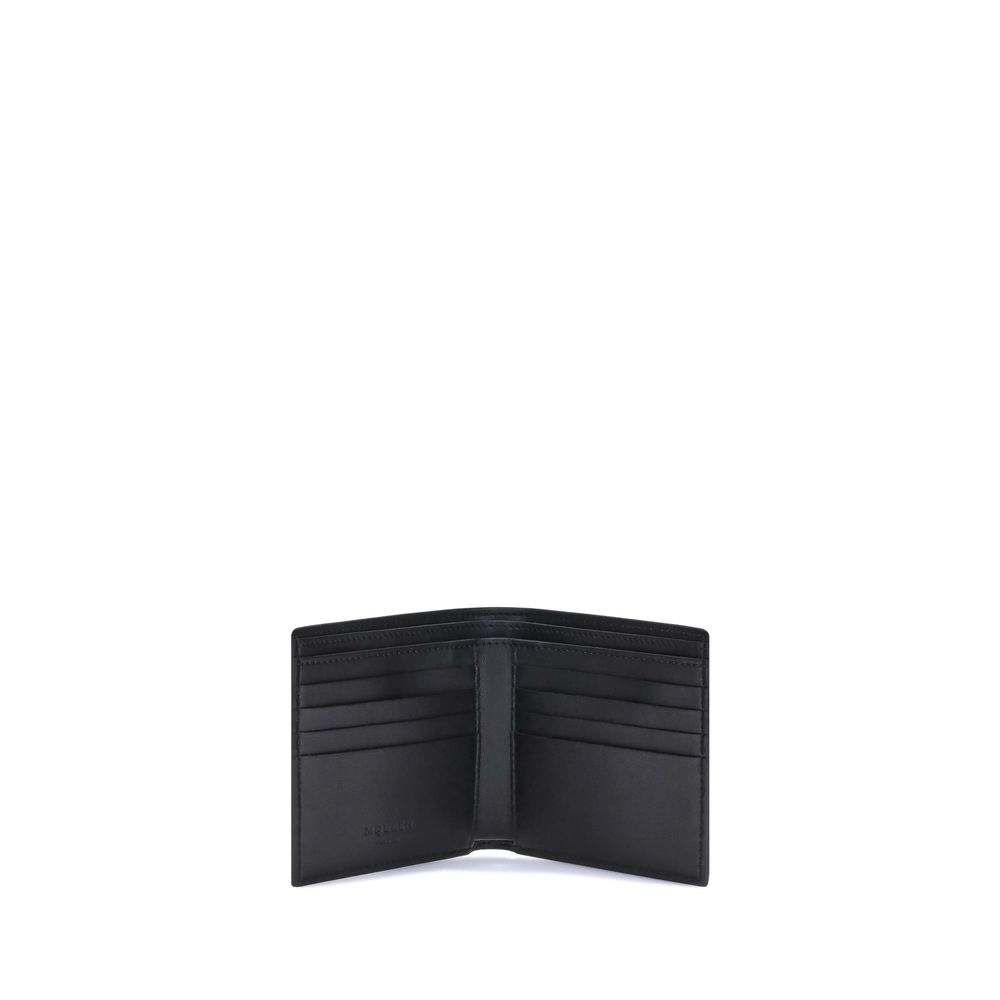 Alexander McQueen Black Calf Leather Bos Taurus Wallet Alexander McQueen