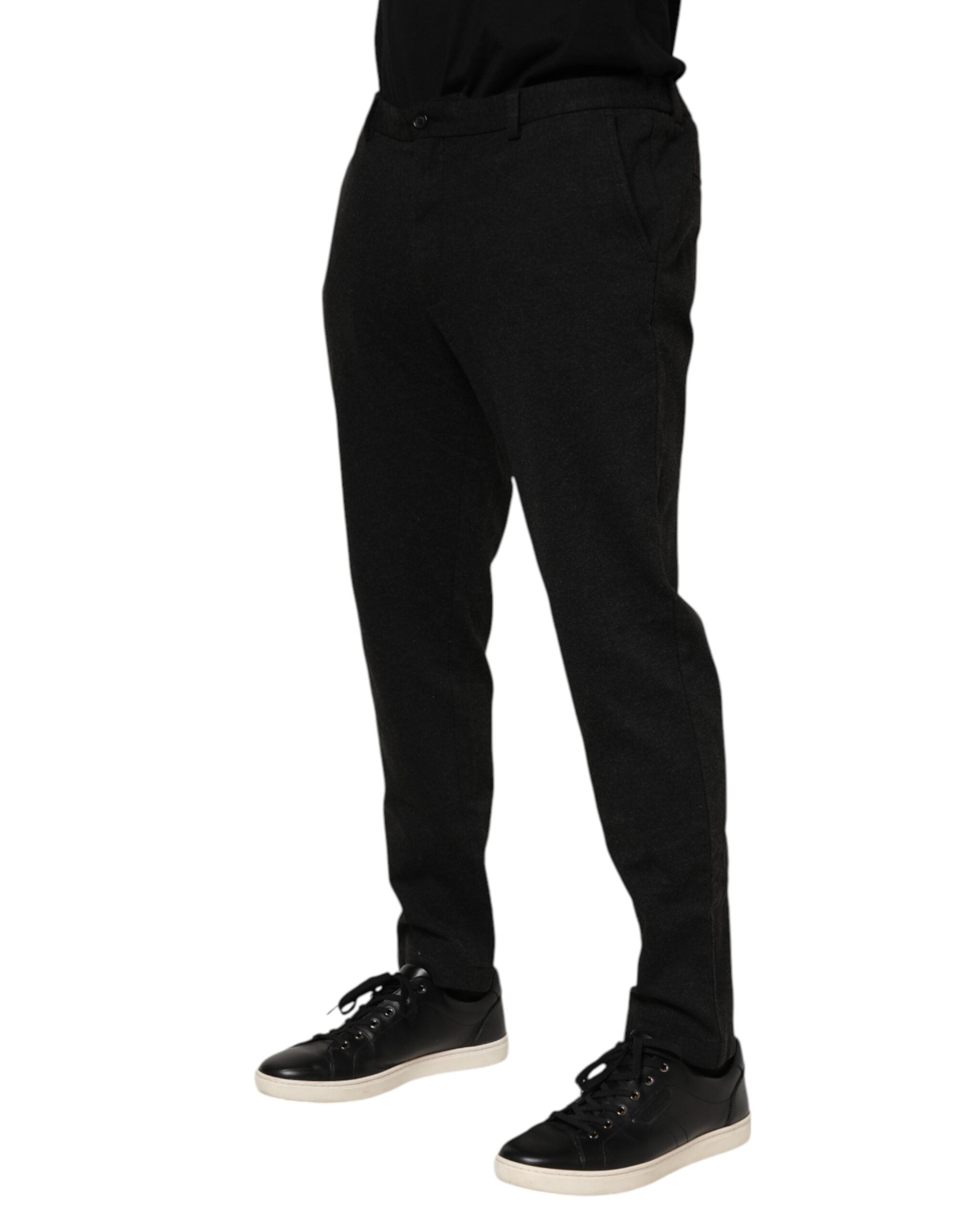 Dolce & Gabbana Dark Gray Viscose Dress Men Pants Dolce & Gabbana