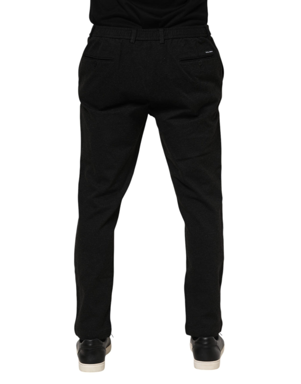 Dolce & Gabbana Dark Gray Viscose Dress Men Pants