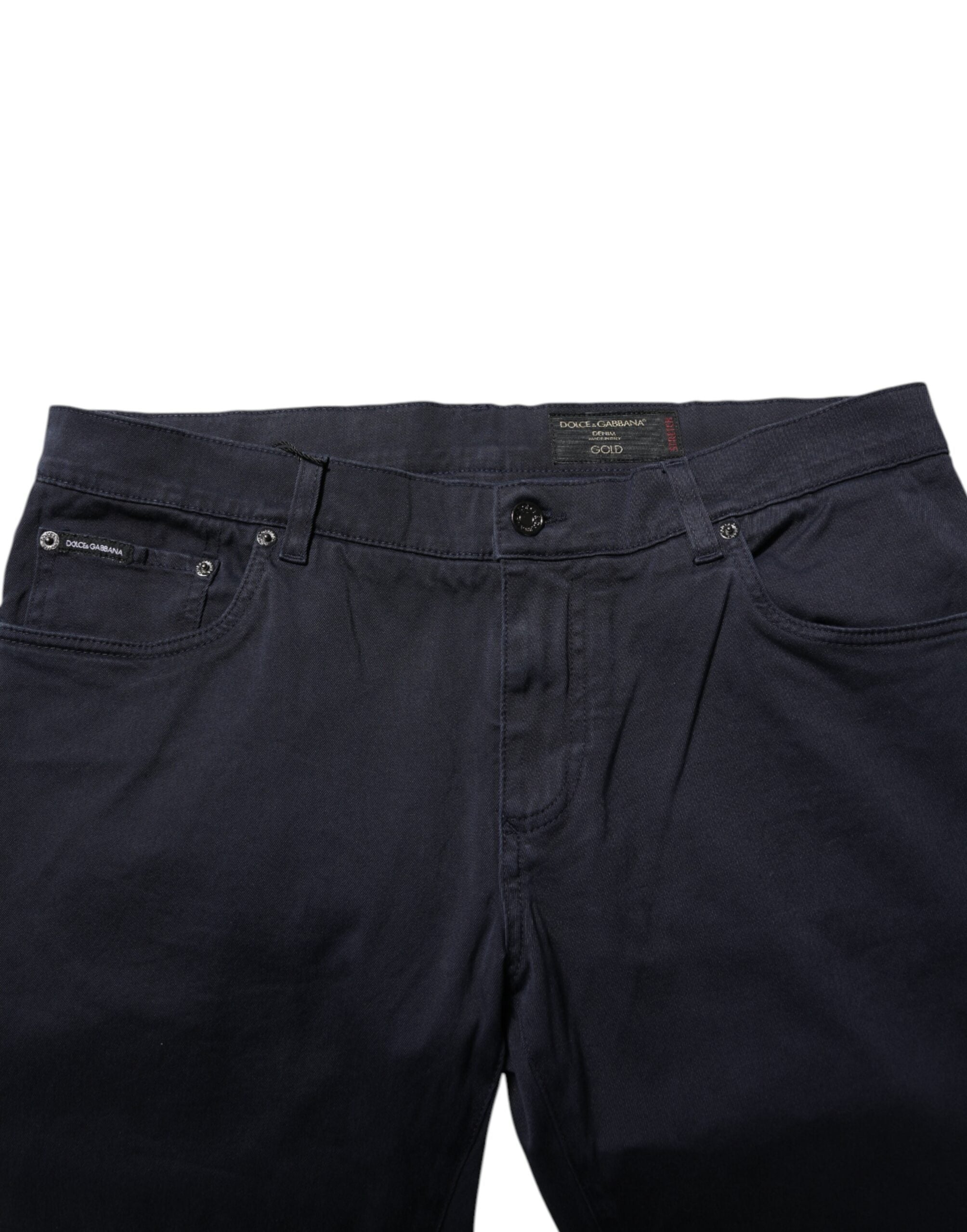 Dolce & Gabbana Blue Cotton Tapered Denim Jeans Dolce & Gabbana