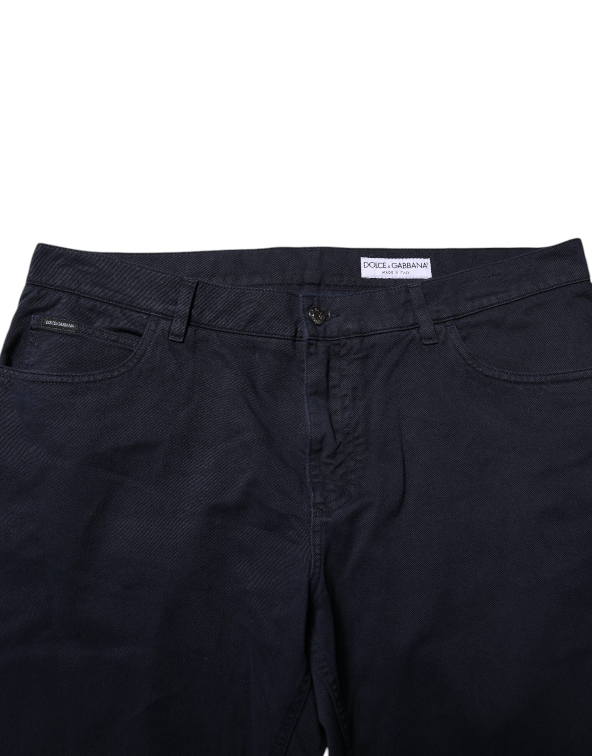 Dolce & Gabbana Black Cotton Tapered Denim Jeans Dolce & Gabbana