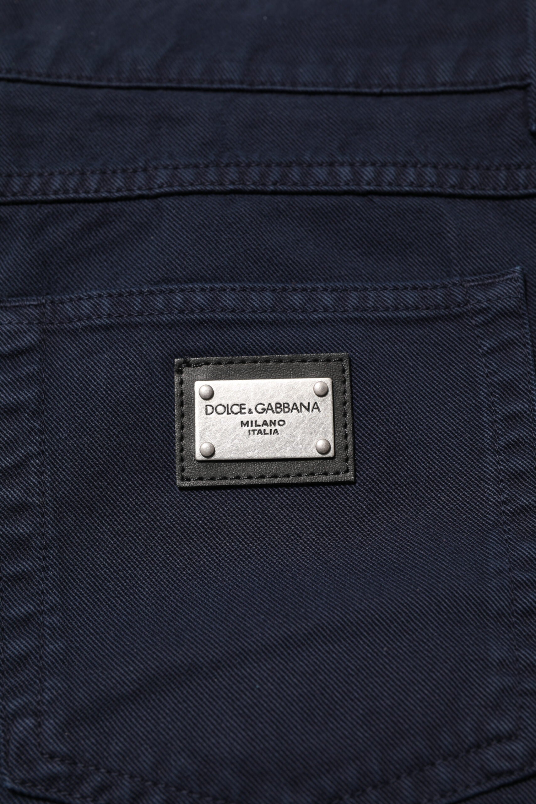 Dolce & Gabbana Black Cotton Tapered Denim Jeans Dolce & Gabbana