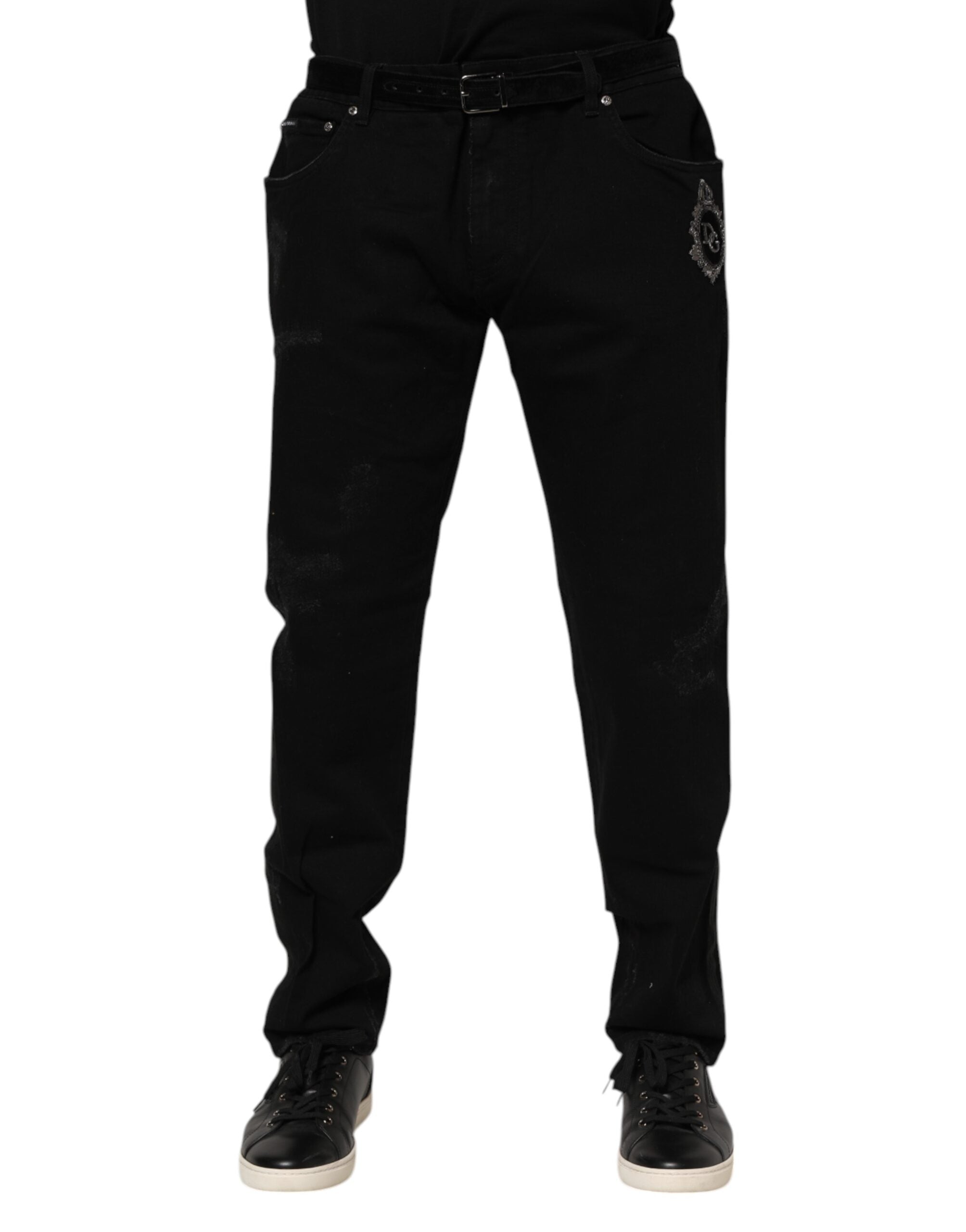Dolce & Gabbana Black Cotton Skinny Men Denim Jeans Dolce & Gabbana